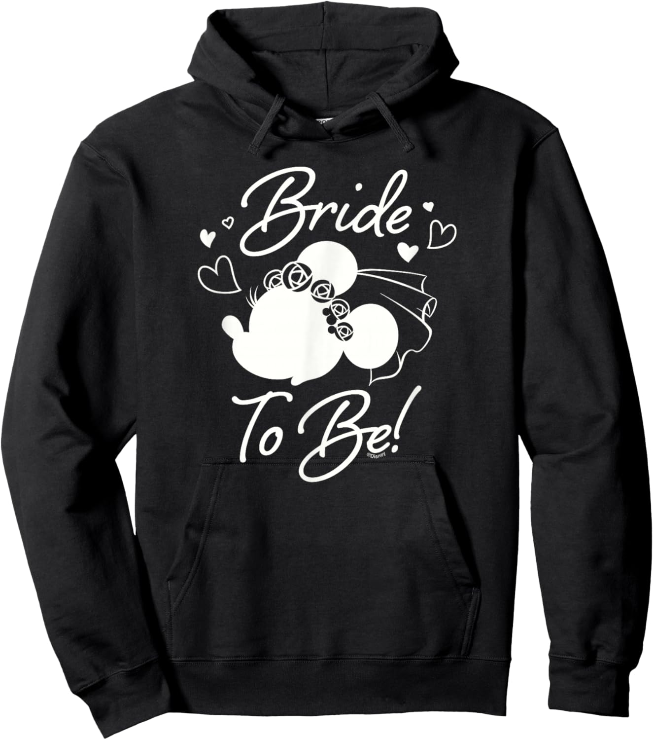 Disney Minnie Mouse Bride to Be Wedding Bridal Bachelorette Hoodie - Hoodie | Black