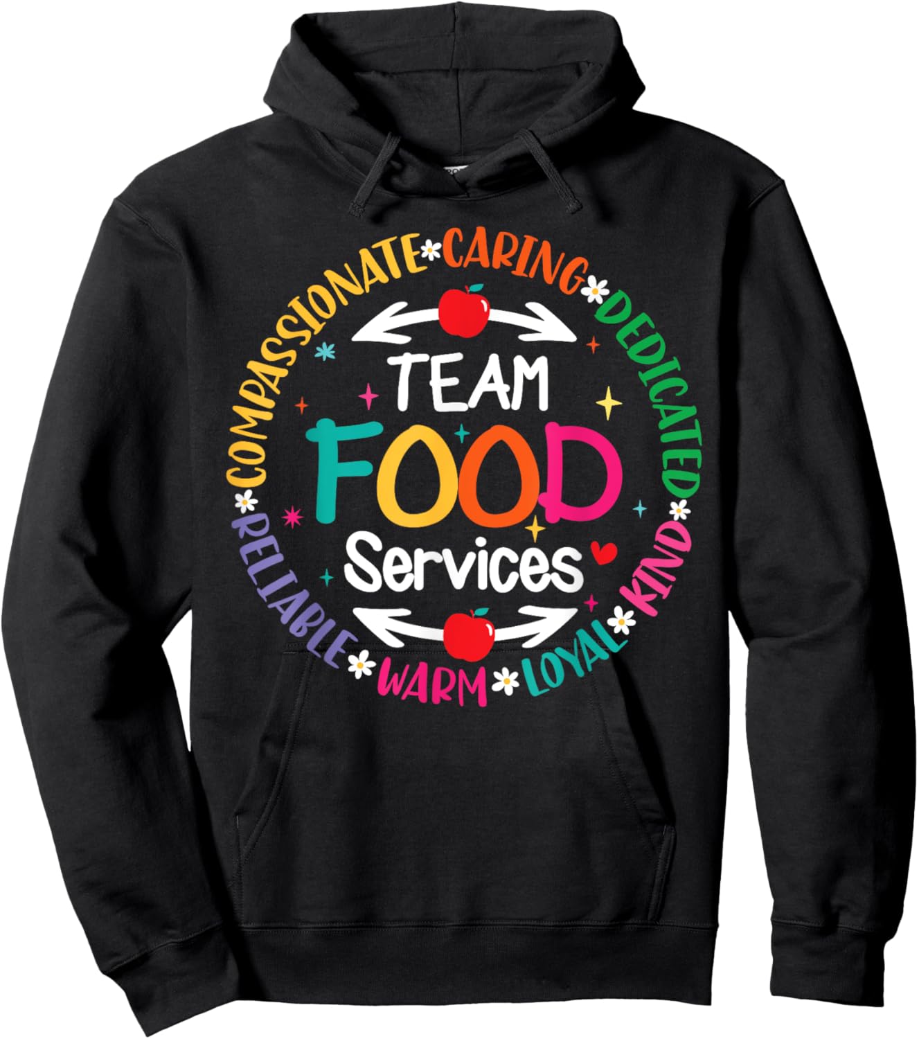 Food Services Back To School Cafeteria Crew Lunch Lady Team Hoodie - Hoodie | Black
