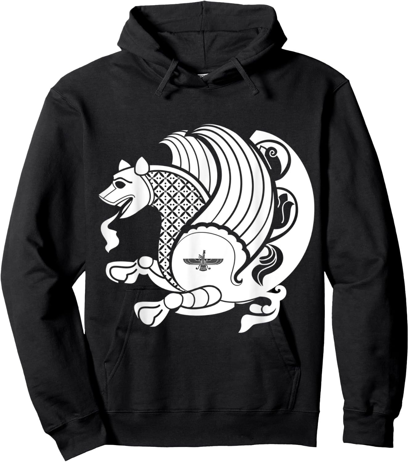 Persian Healing Simurgh Farvahar of Achaemenids & Sassanids Hoodie - Hoodie | Black