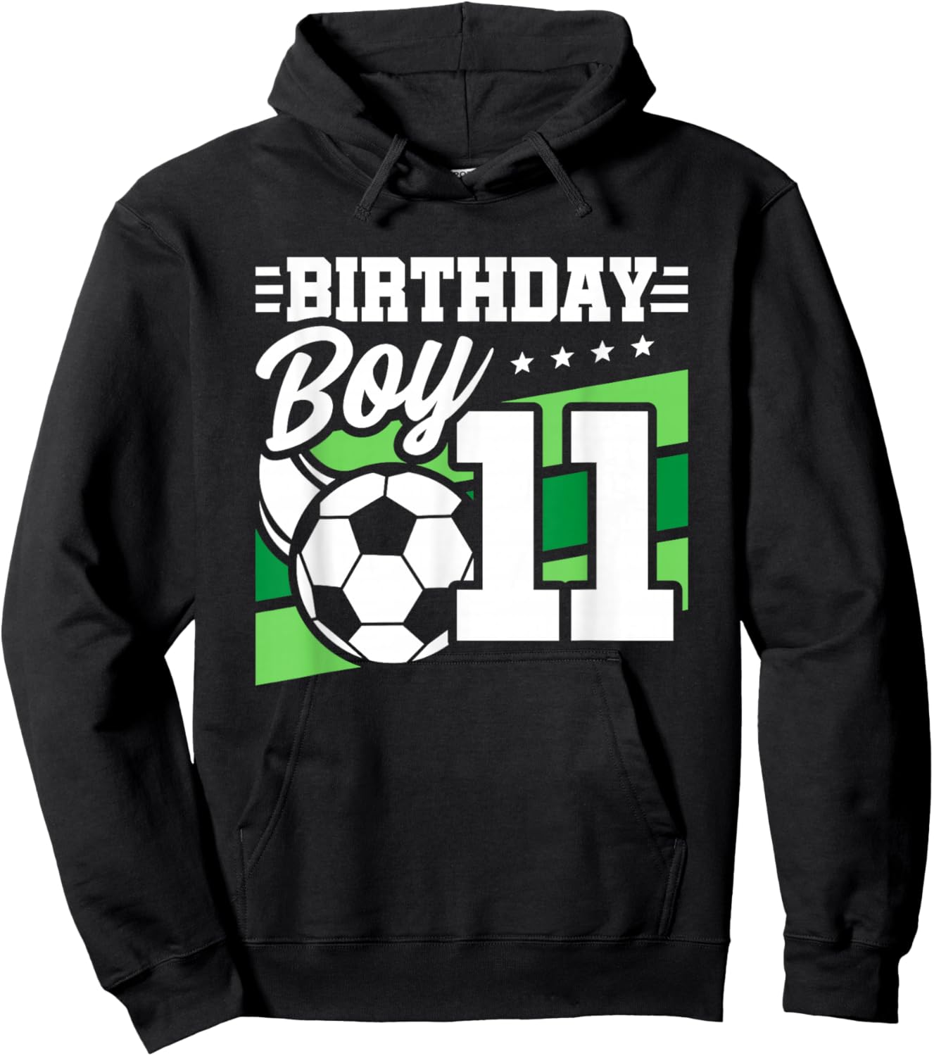 Soccer Birthday Party - 11 Year Old Boy - 11th Birthday Hoodie - Hoodie | Black