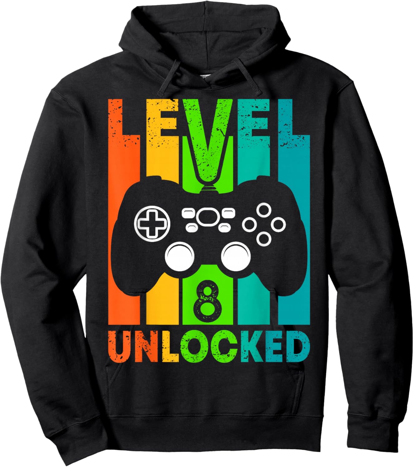 8th Birthday Gamer Boy or Gamer Girl - Level 8 Unlocked Hoodie - Hoodie | Black