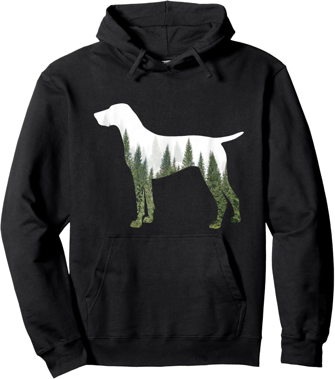 German Shorthair Pointer Nature Silhoutte Forest Hoodie - Hoodie | Black