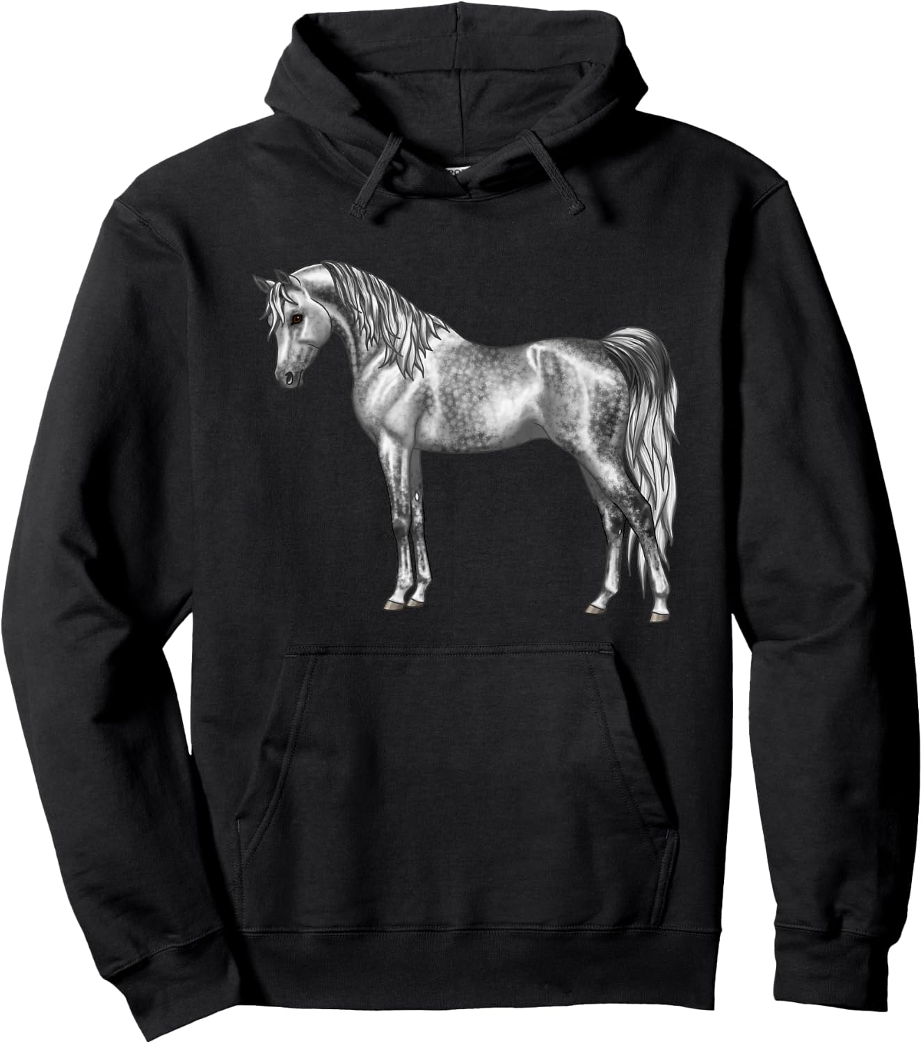 Beautiful Dapple Gray Egyptian Arabian Horse Lovers Gift Hoodie - Hoodie | Black