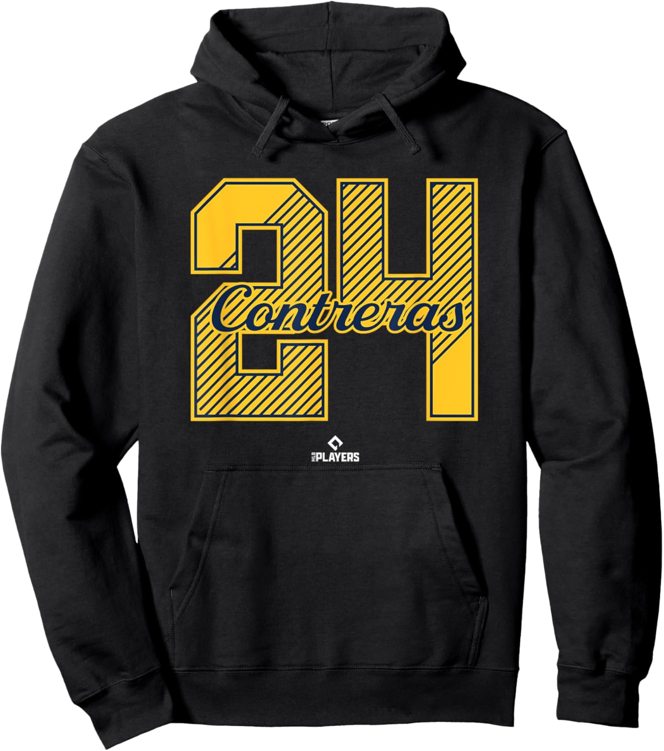 William Contreras 24 Milwaukee MLBPA Hoodie - Hoodie | Black