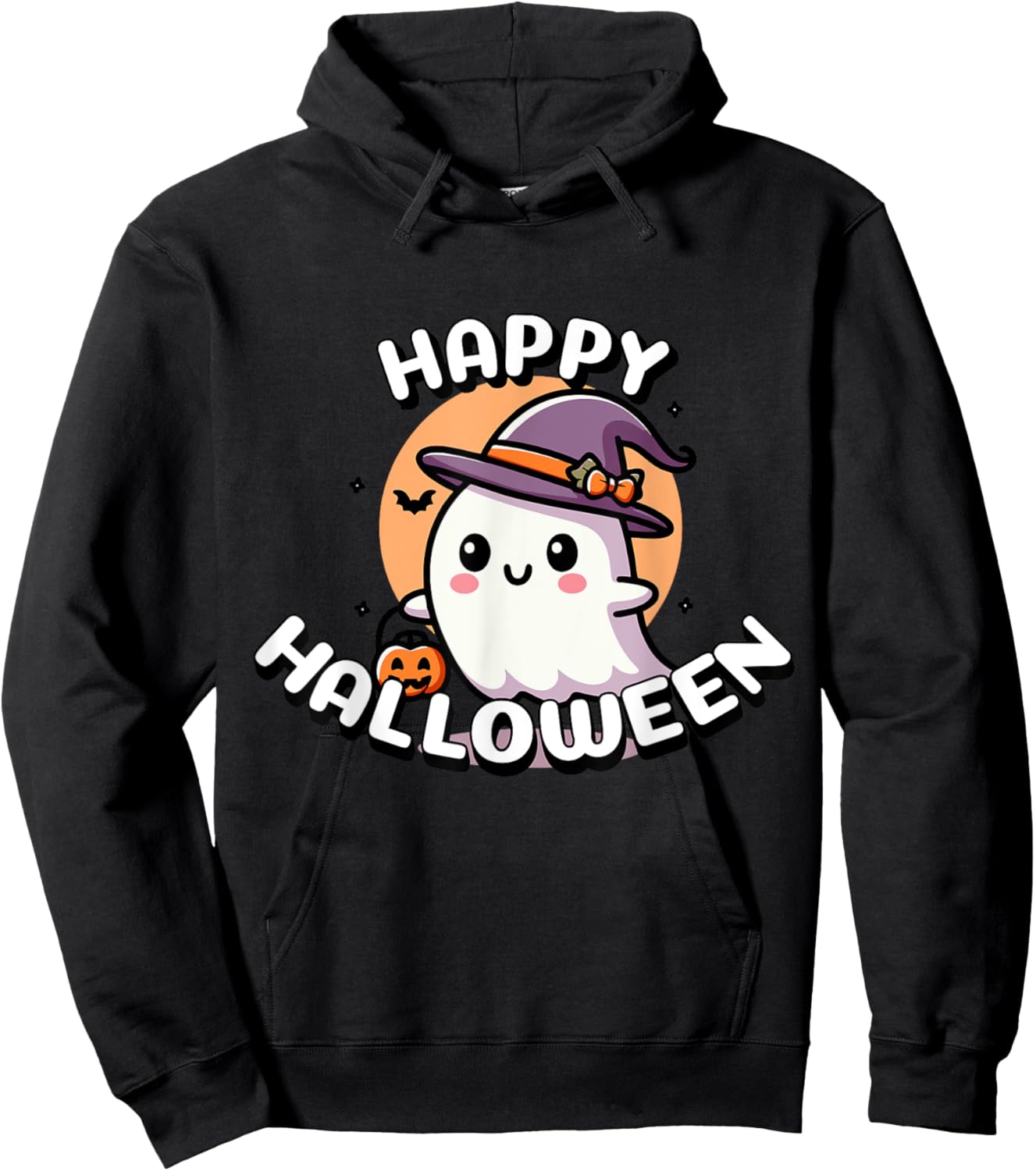 Cute Halloween Ghost for Boys and Girls , Black, S Hoodie - Hoodie | Black