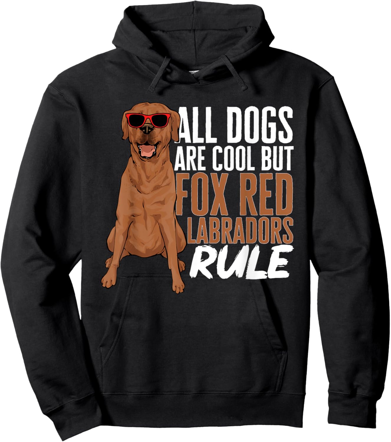 Foxred Lab Fox Red Labrador Retriever Hoodie - Hoodie | Black