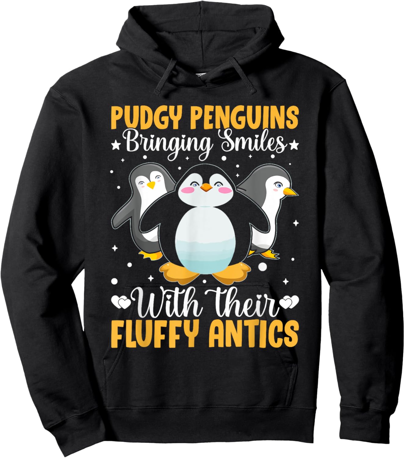 Pudgy-Penguins Bringing Smiles With Their Fluffy Antics Hoodie - Hoodie | Black