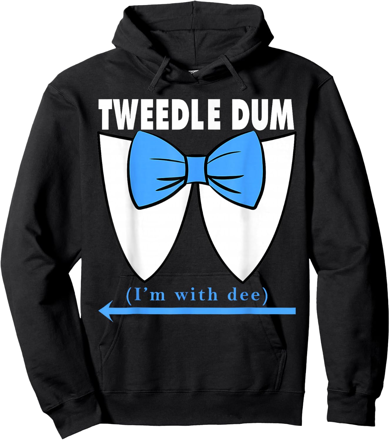 Couple Tweedle Dum Costume Halloween Fairytale Character Hoodie - Hoodie | Black