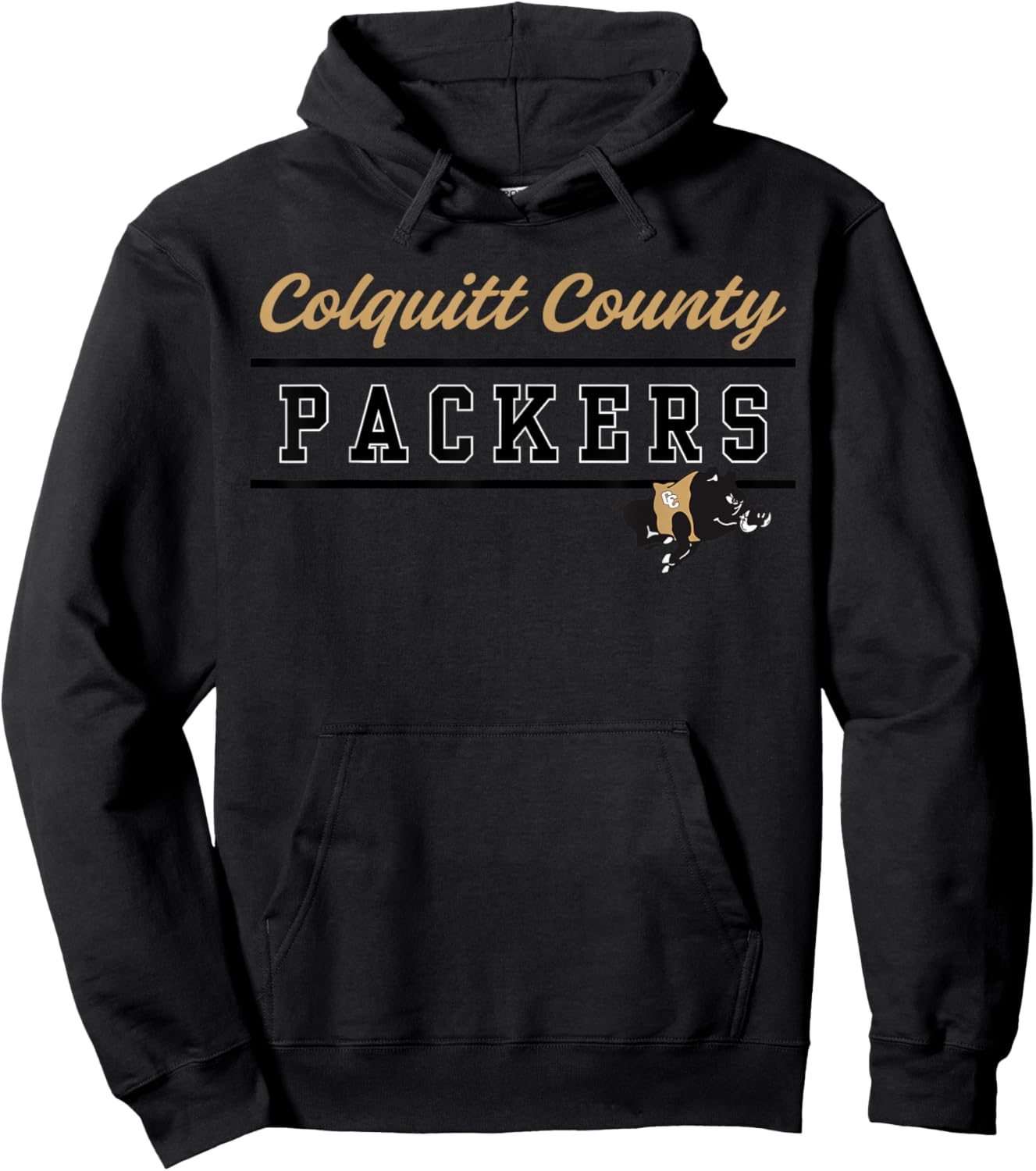 Colquitt County High School Packers Lined Up Hoodie - Hoodie | Black