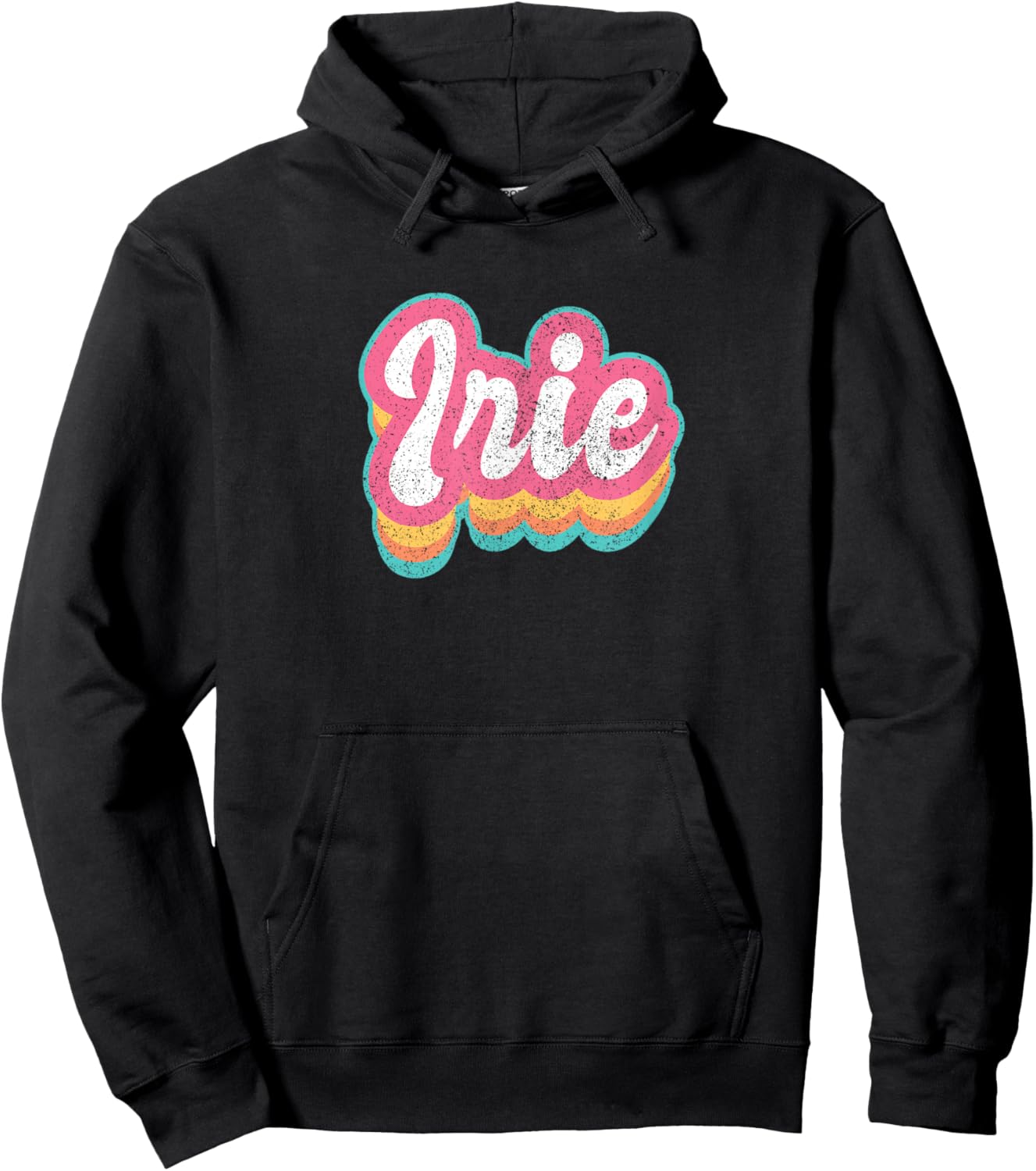 Irie First Name Girls Vintage 70s 80s Personalised Hoodie - Hoodie | Black