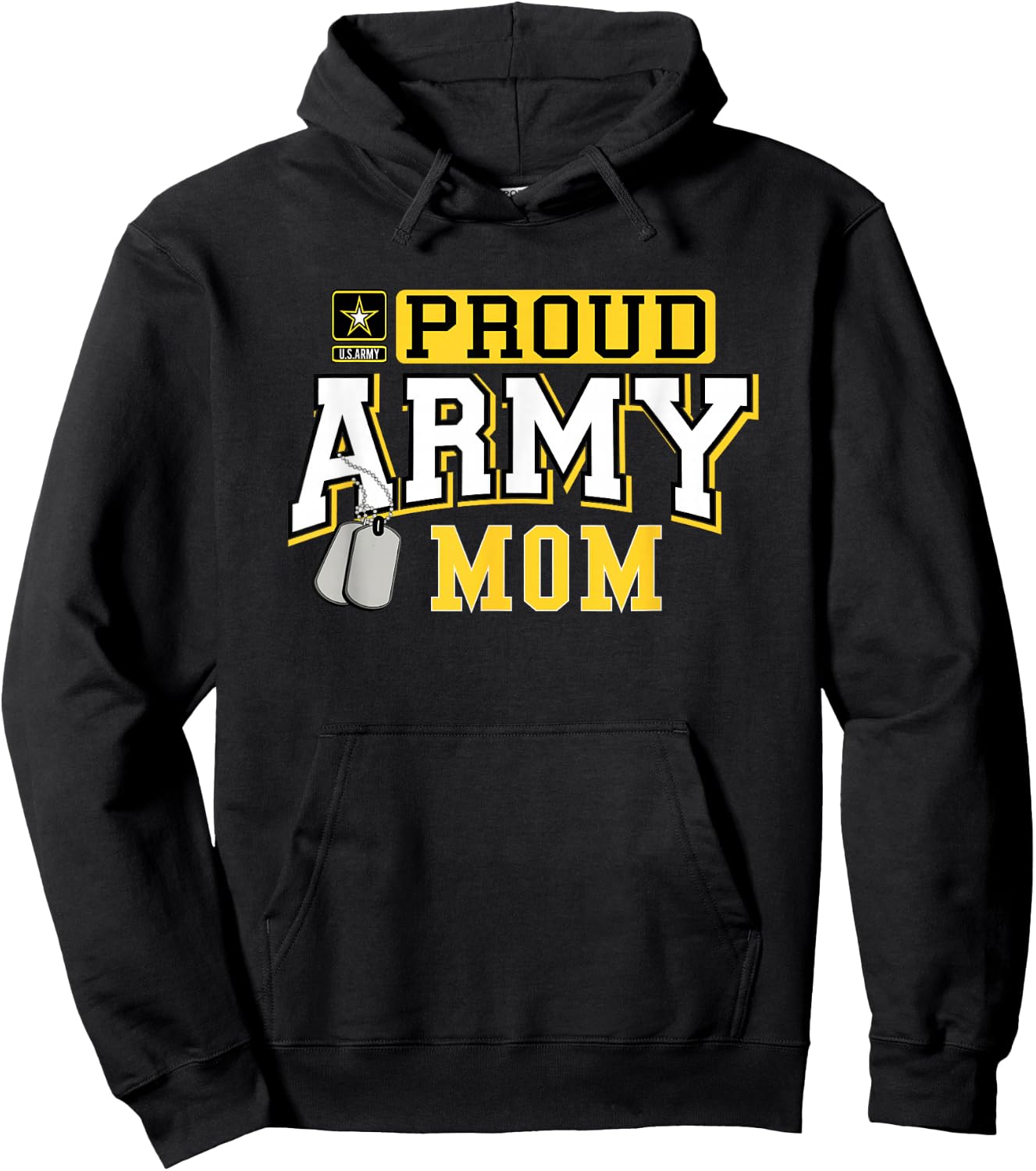 Proud Army Mom Shirt Military Pride T Shirt Hoodie - Hoodie | Black