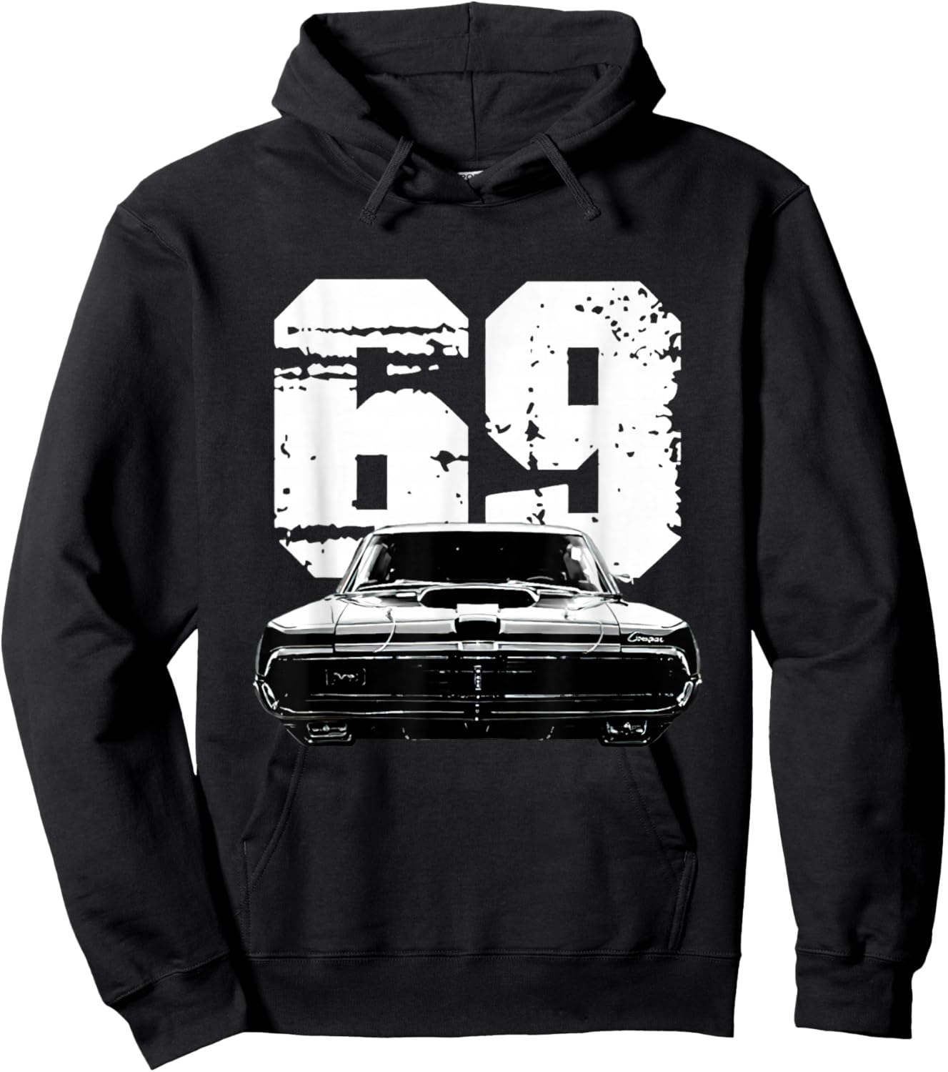 1969 69 Mercury classic Cougar Vinatge cars Hoodie - Hoodie | Black