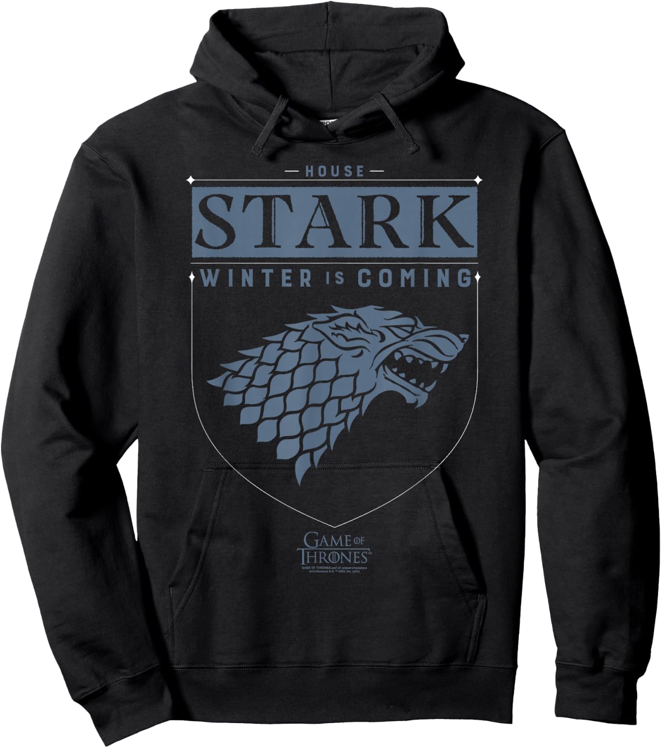 Game of Thrones House Stark Sigil Hoodie - Hoodie | Black