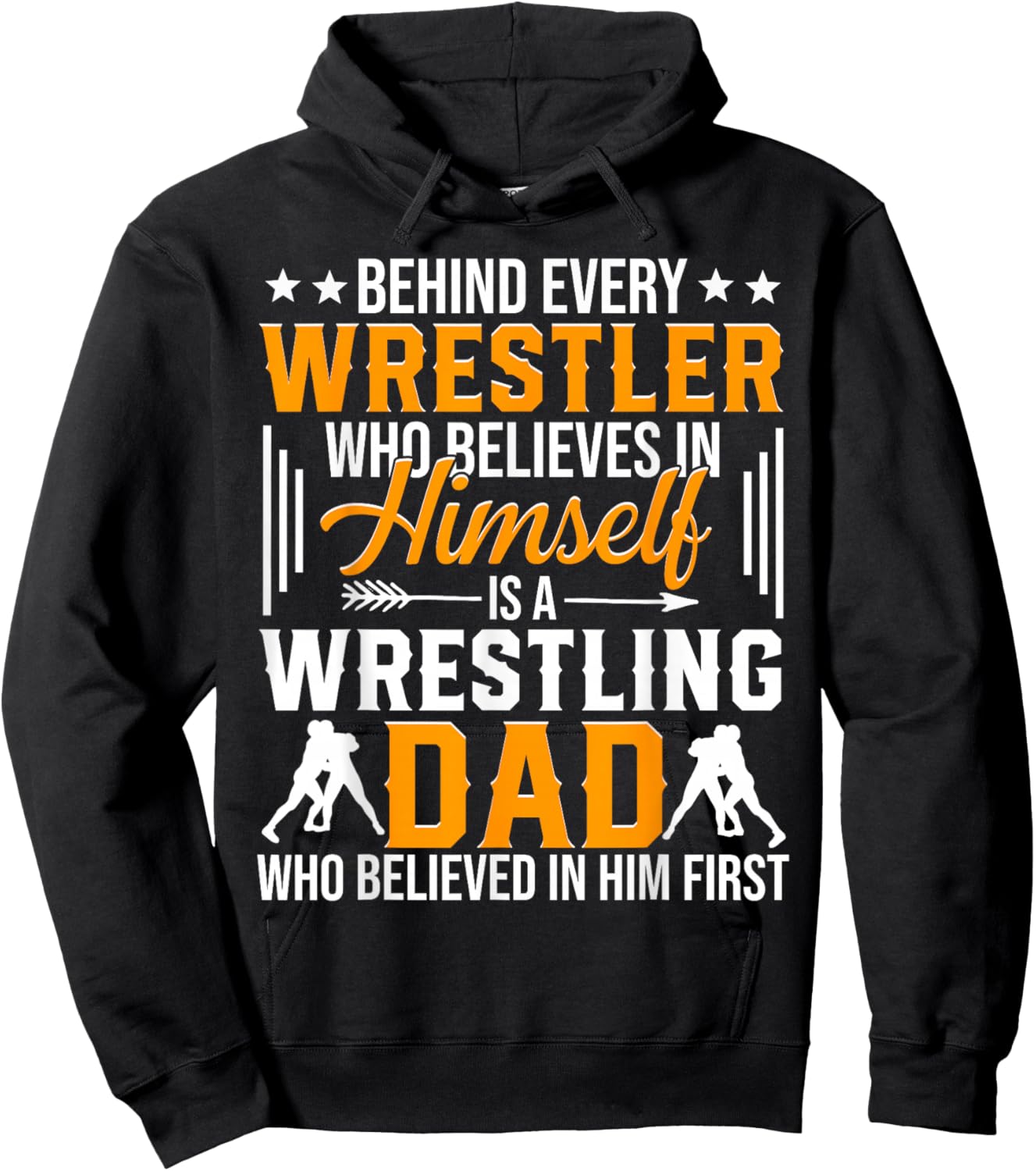 Behind Every Wrestler Is A Wrestling Dad Hoodie - Hoodie | Black