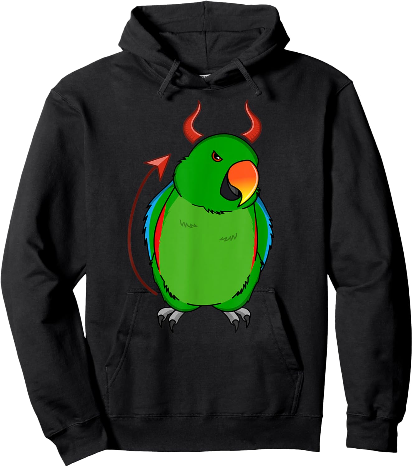 Scary Devil Costume Parrot I Male Eclectus Hoodie - Hoodie | Black