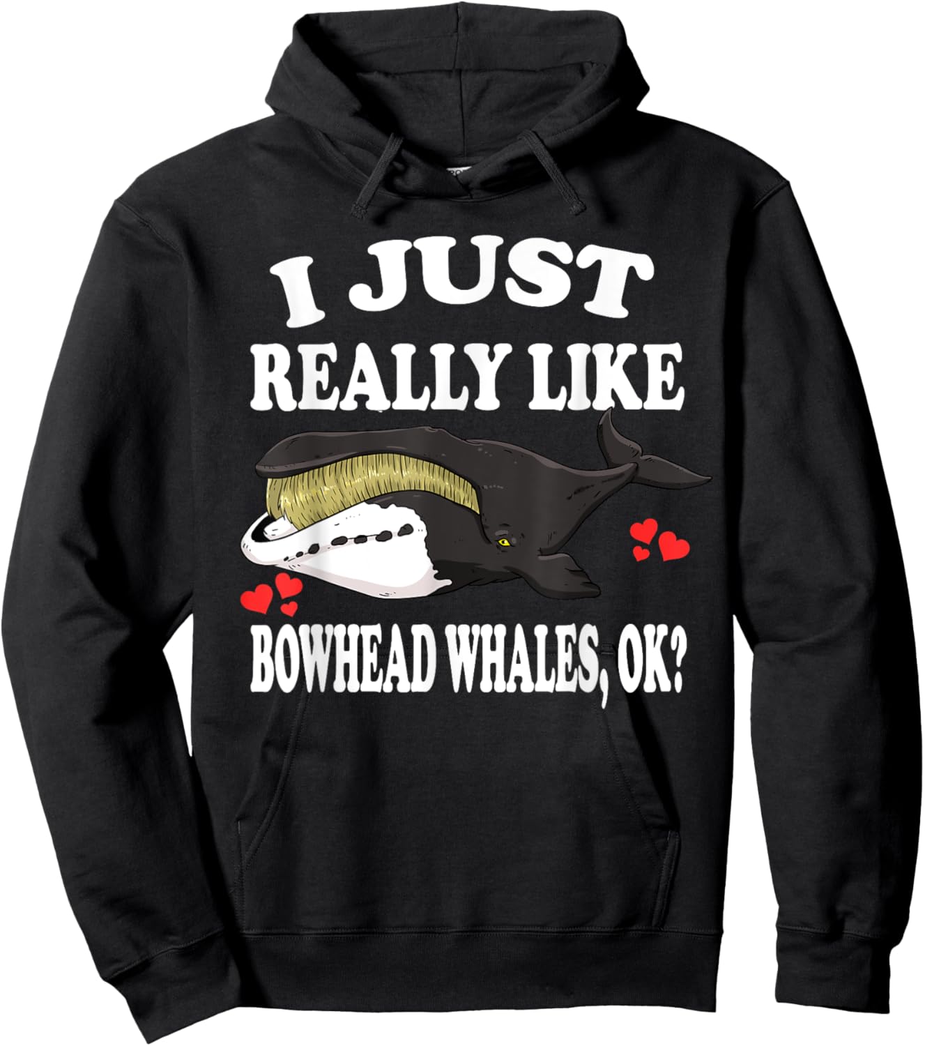 I Just Really Like Bowhead Whales Ok Hoodie - Hoodie | Black