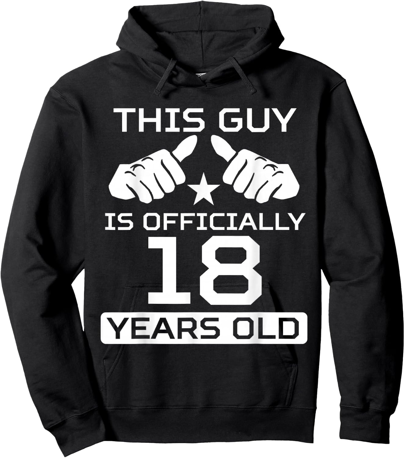 This Guy is Officially 18 Years Old 18th Birthday Hoodie - Hoodie | Black