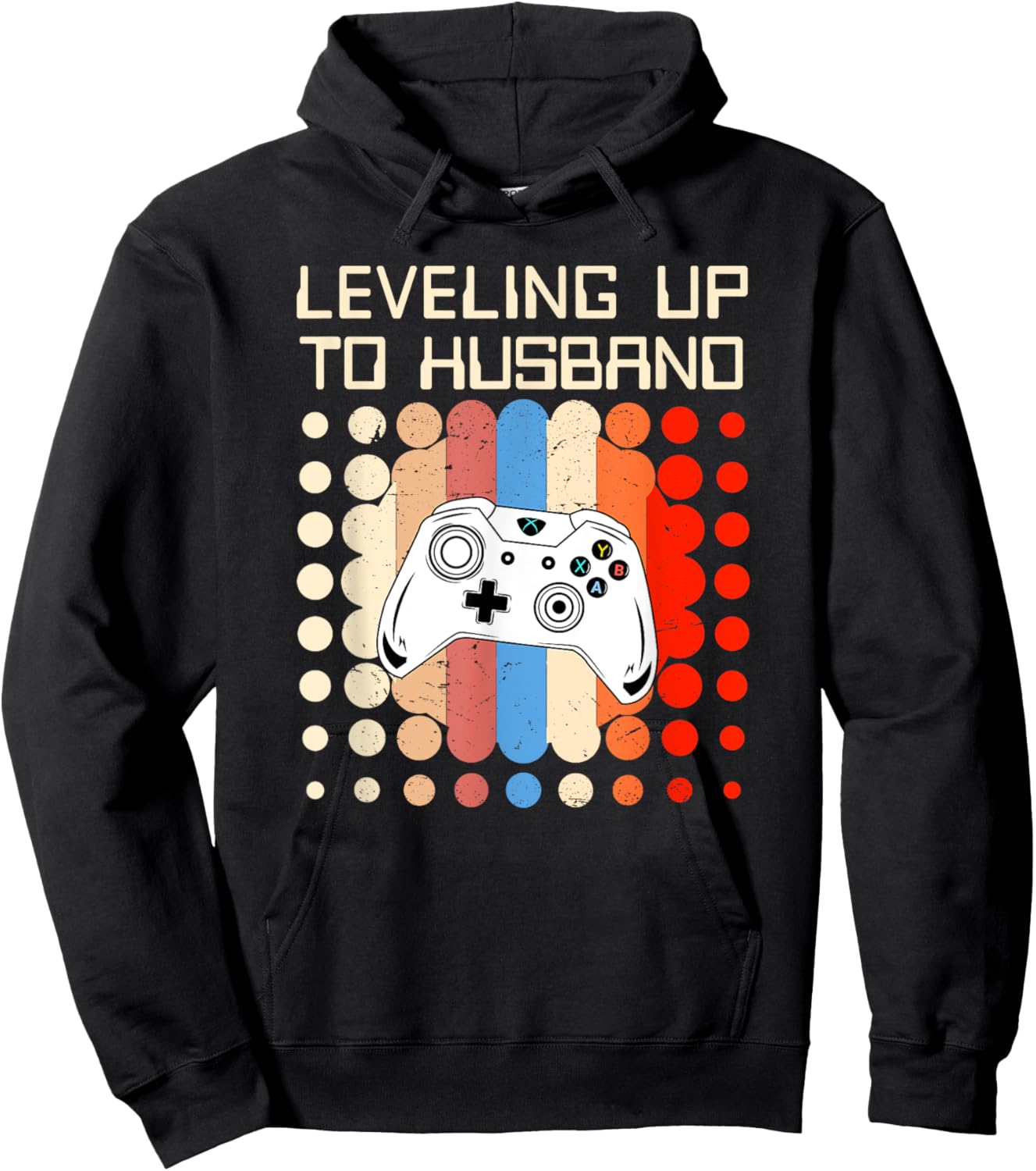 Leveling Up To Future Husband Men Groom To Be Bachelor Party Hoodie - Hoodie | Black