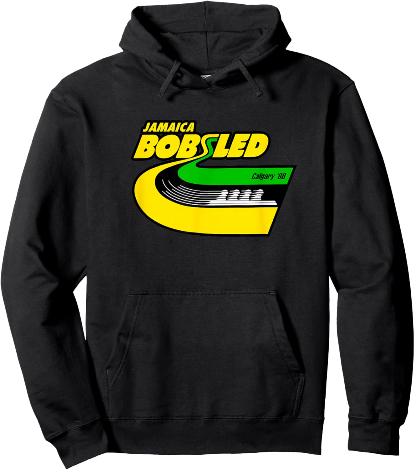 JAMAICA BOBSLED Team Vintage Jamaican Flag Clothing Hoodie - Hoodie | Black