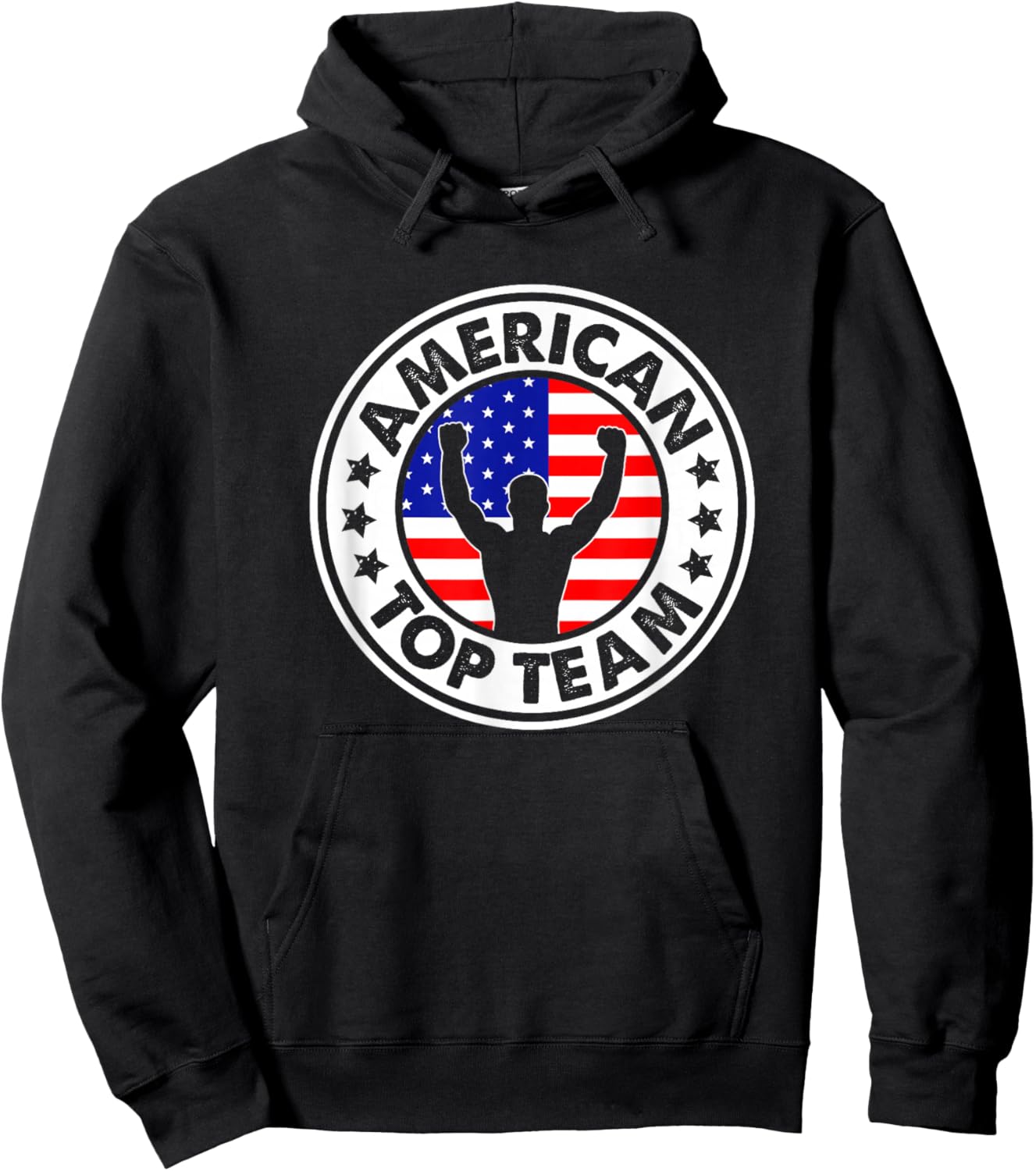 American Flag Top Team BJJ Brazilian Jiu Jitsu Hoodie - Hoodie | Black