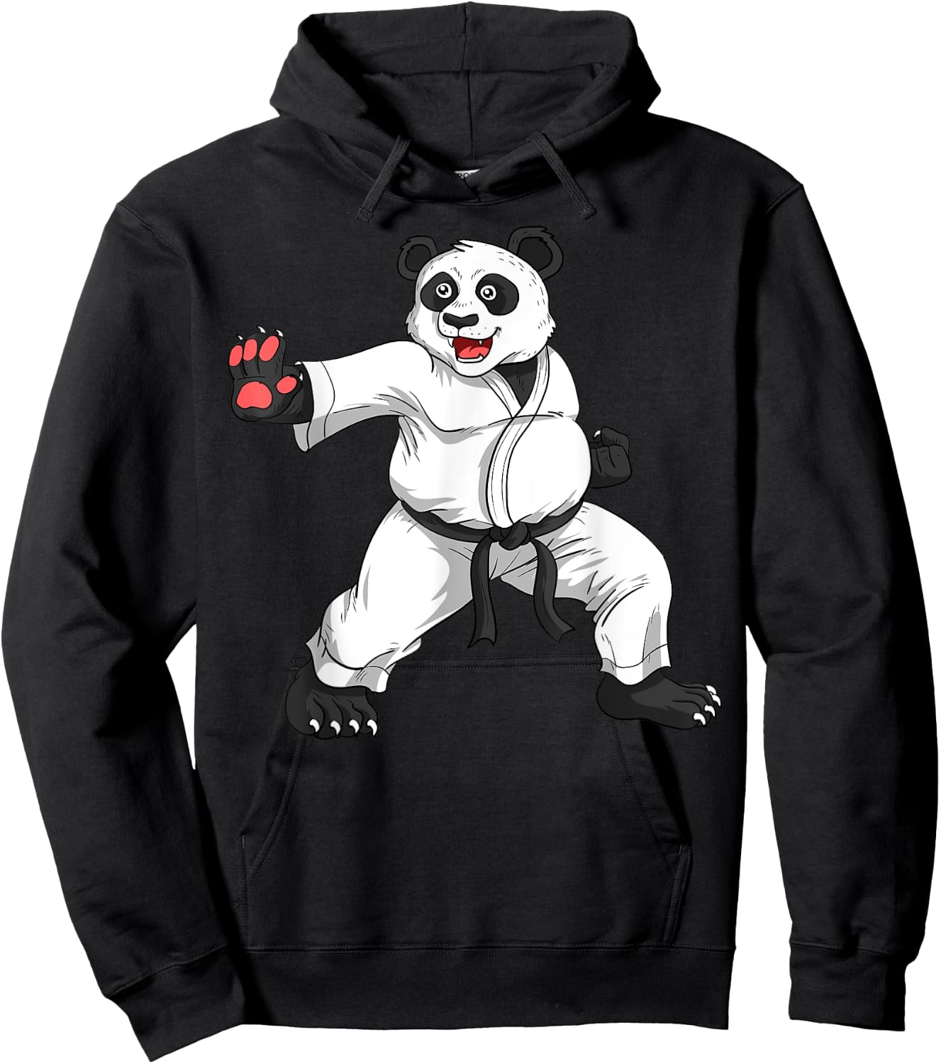 Karate Black Belt Panda Lover Japanese Martial Arts Sport Hoodie - Hoodie | Black