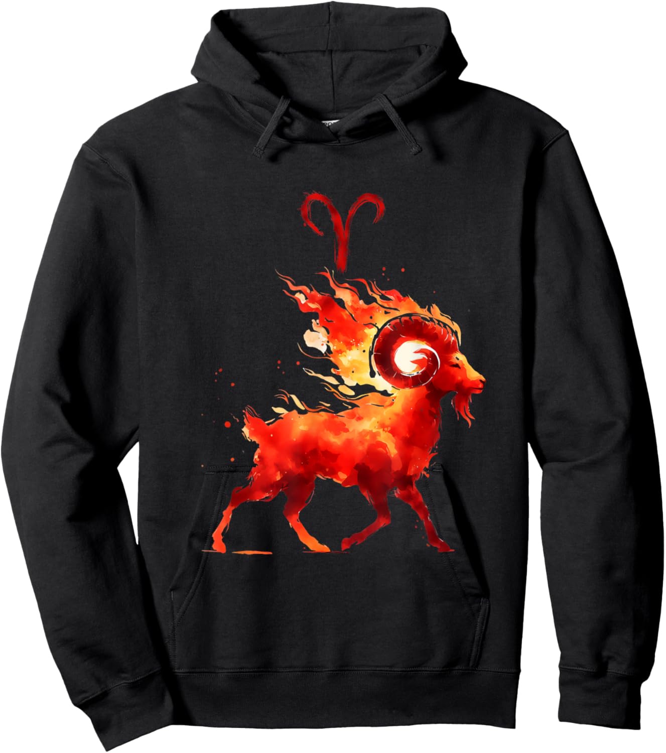 March April Birthday Asian Brush Aries Zodiac Fire Sign Hoodie - Hoodie | Black