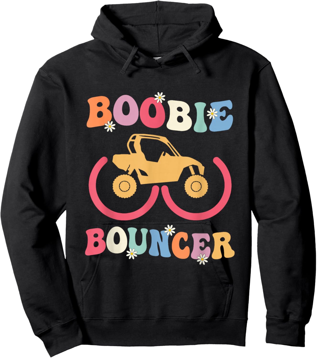 Groovy Boobie Bouncer UTV Offroad Riding Mudding Funny Hoodie - Hoodie | Black