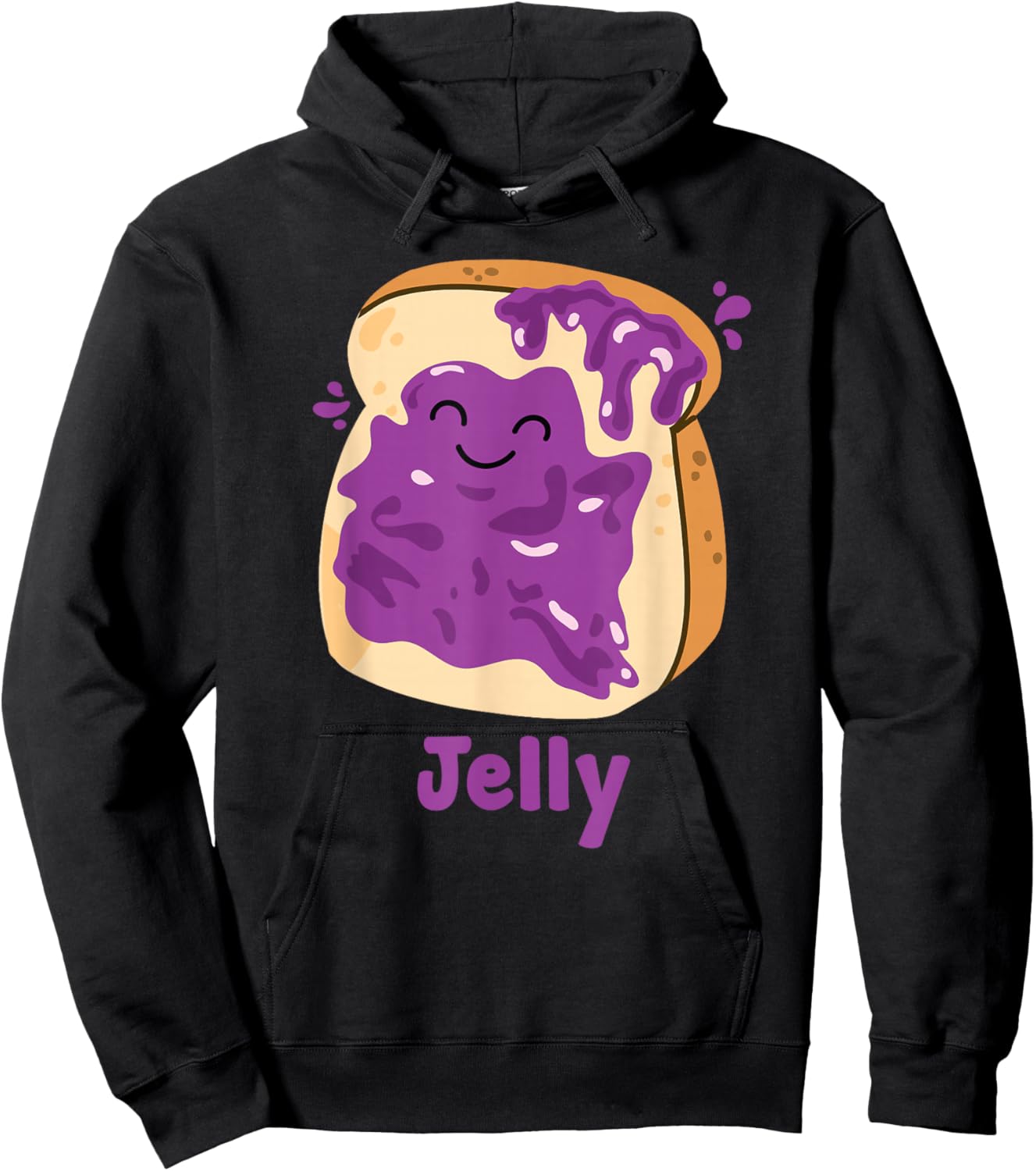 Peanut Butter & Jelly Matching Couple Halloween Best Friends Hoodie - Hoodie | Black