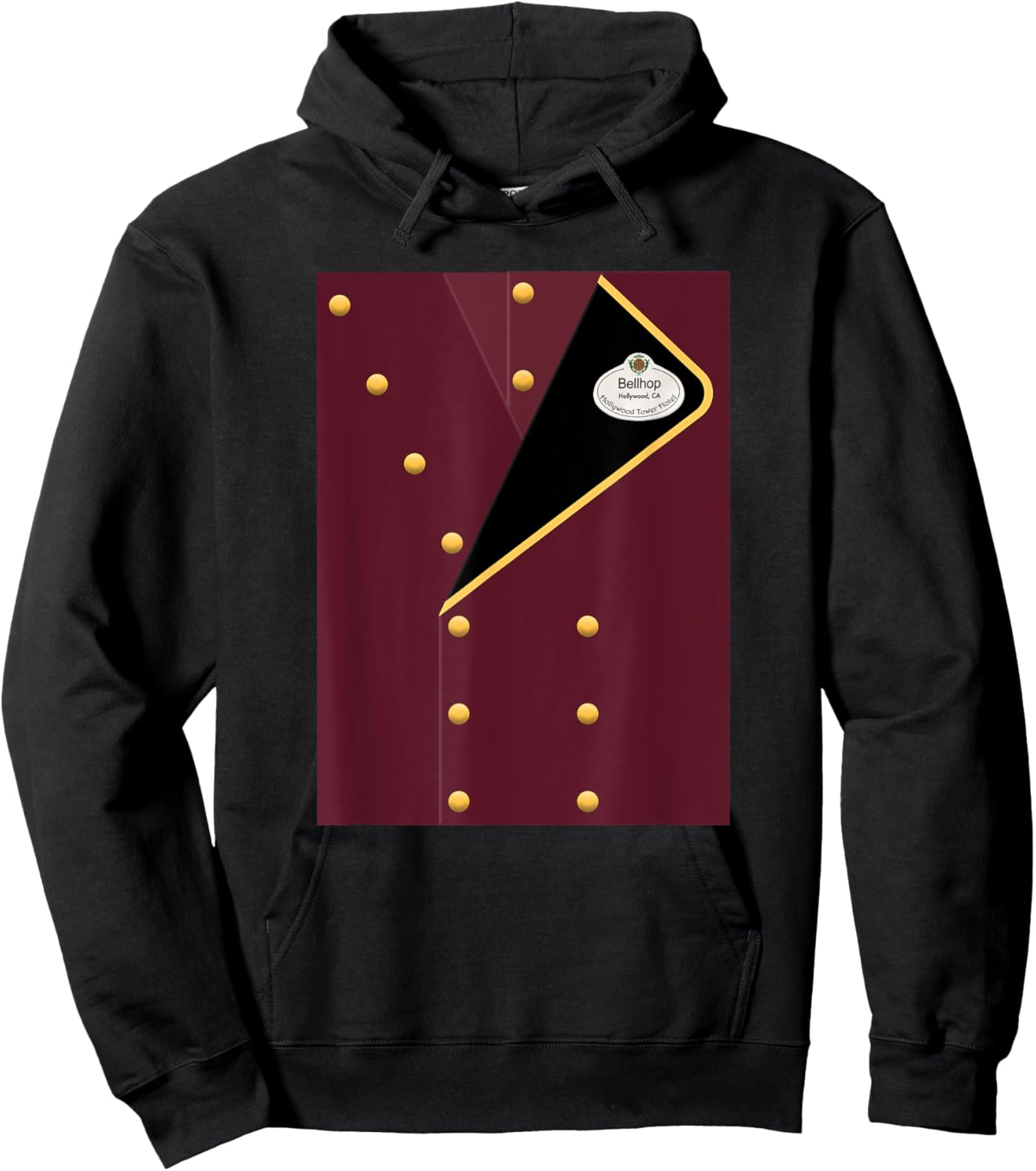 Bellhop Coat Easy Costume Hoodie - Hoodie | Black