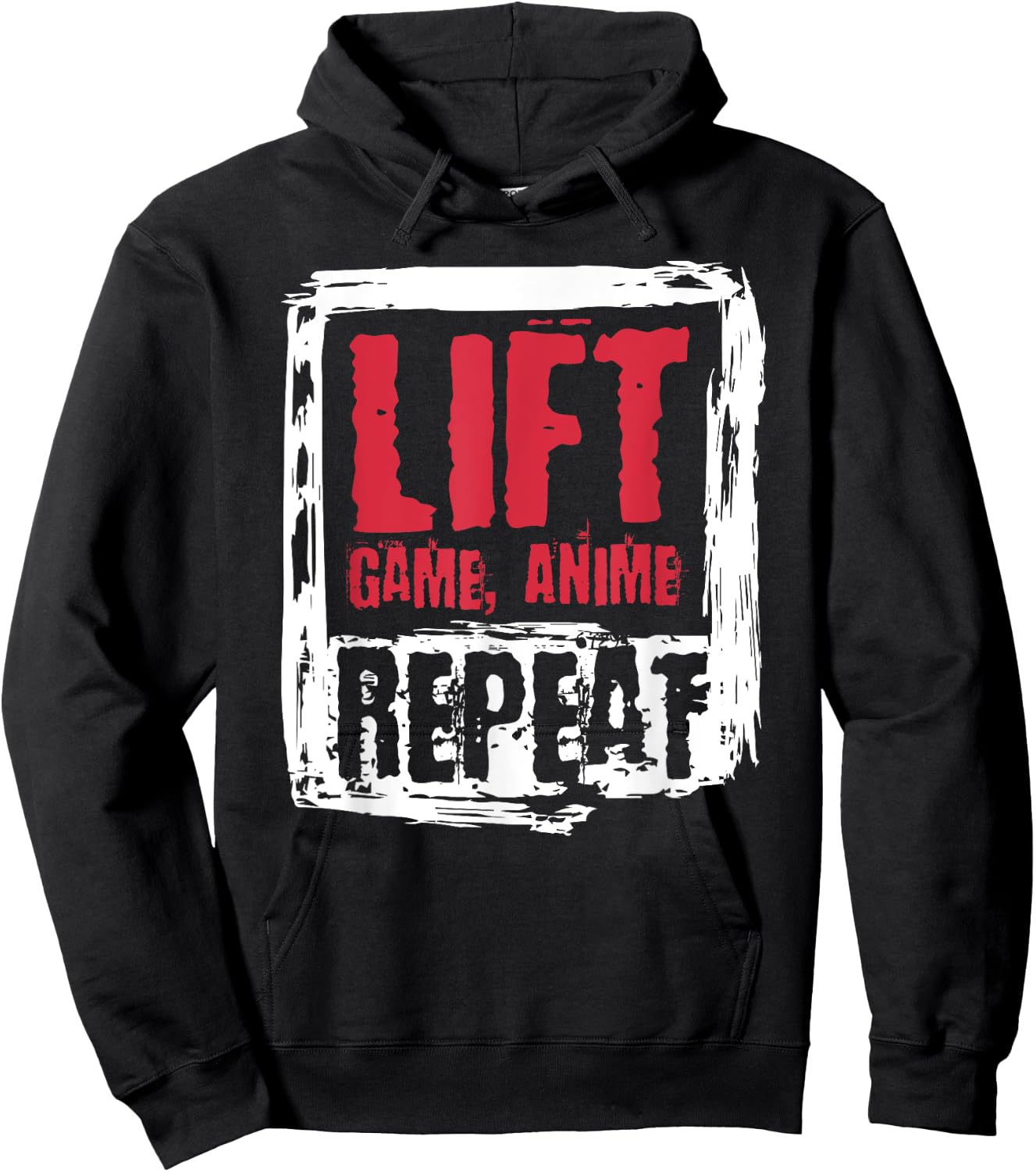 Lift Game Anime Repeat Workout Gym Gift Hoodie - Hoodie | Black