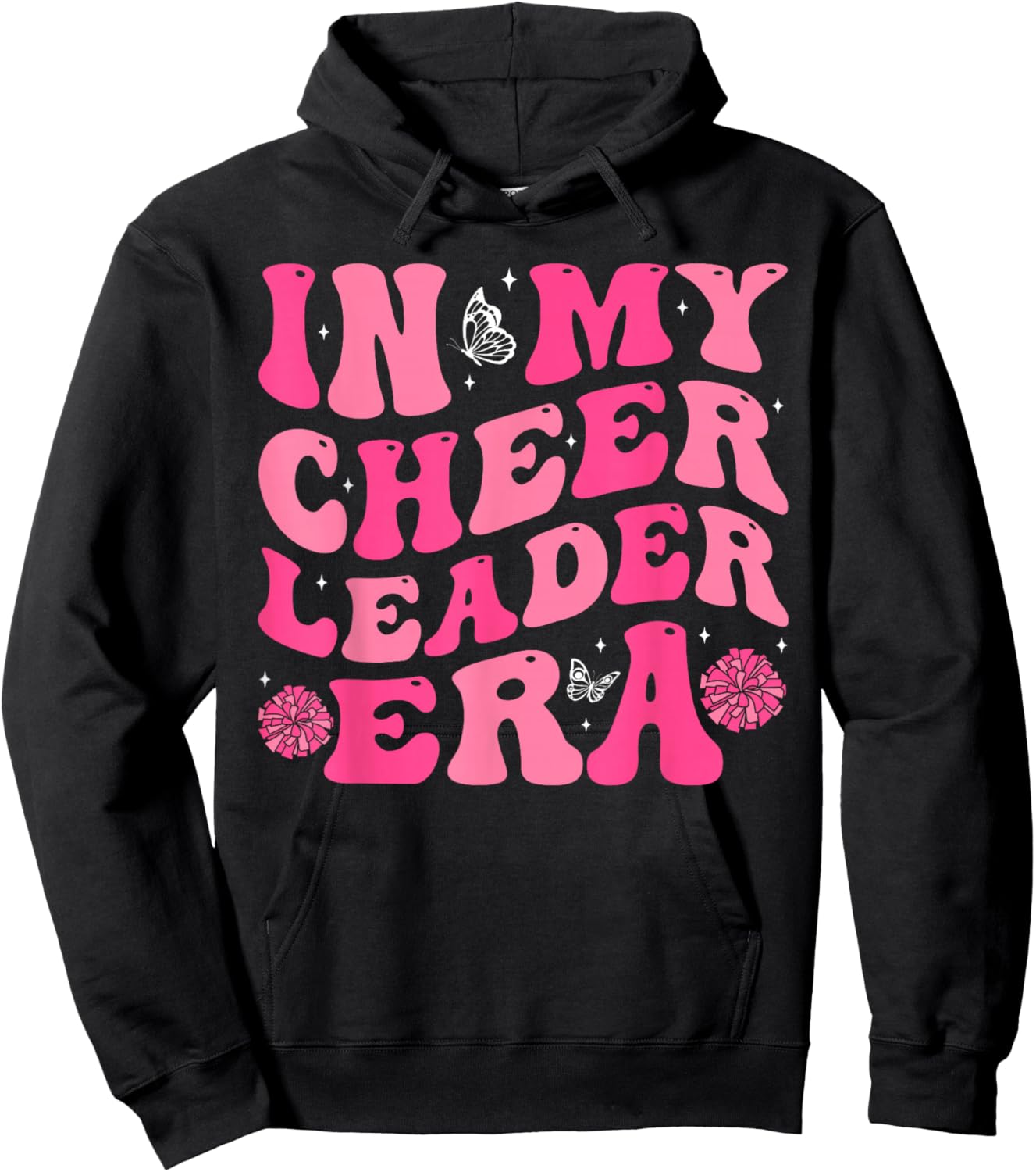 in My Cheerleader Era Cheer Coach Cheerleading Women Girls Hoodie - Hoodie | Black