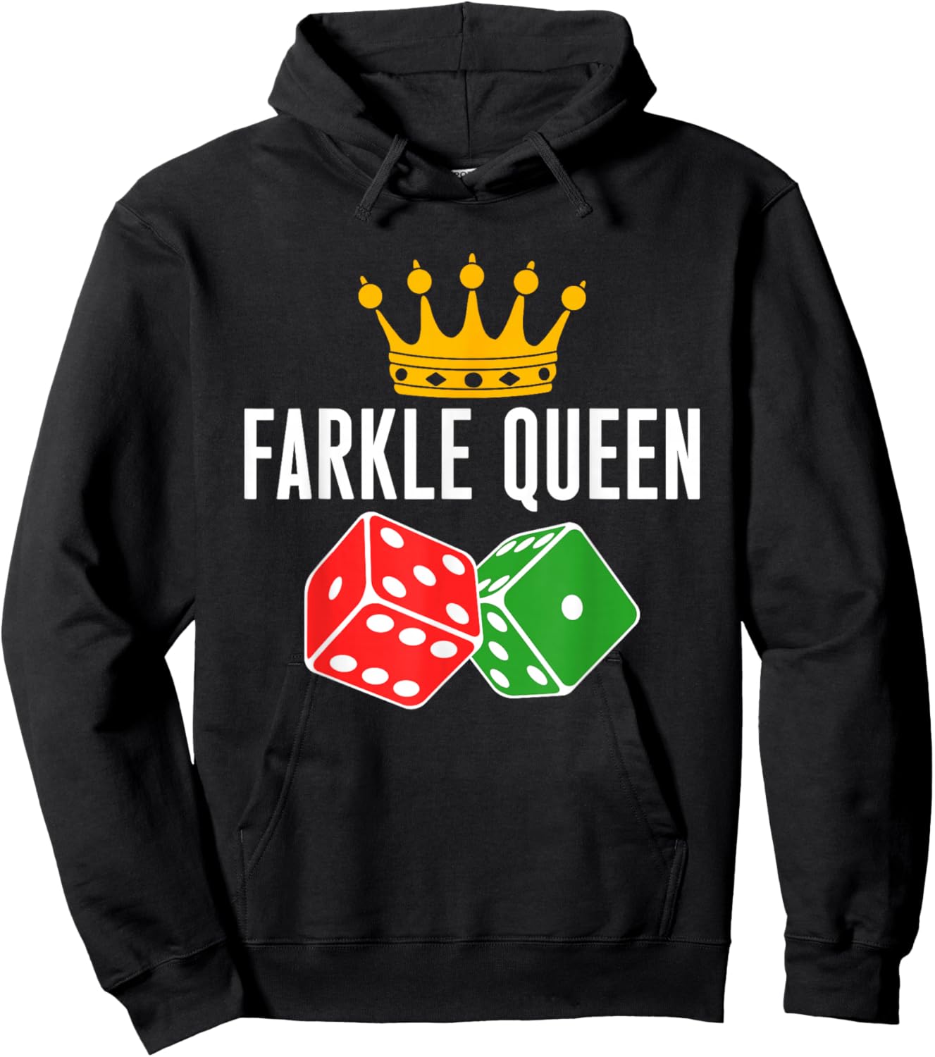 Farkle Queen Farkle Player Dice Game Hoodie - Hoodie | Black