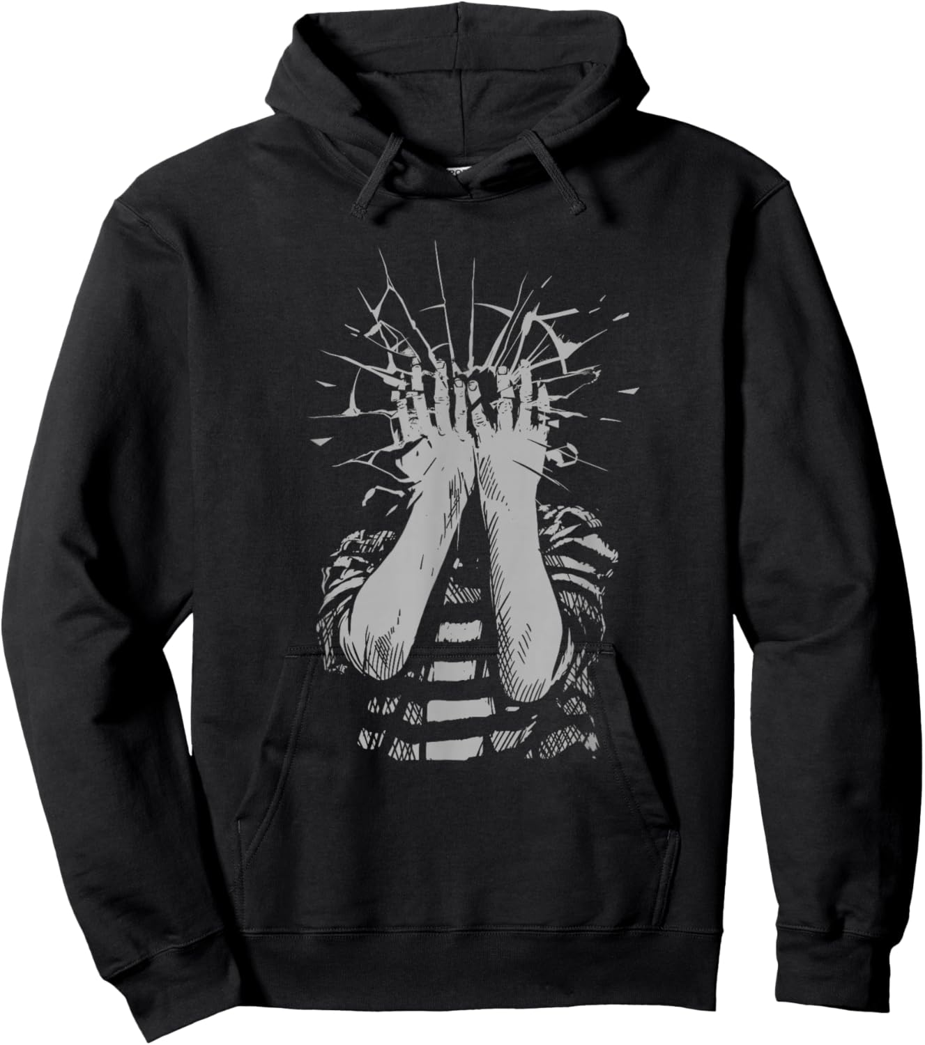 Shattered Emotions Emo Sad Depressing Broken Heart Break Up Hoodie - Hoodie | Black