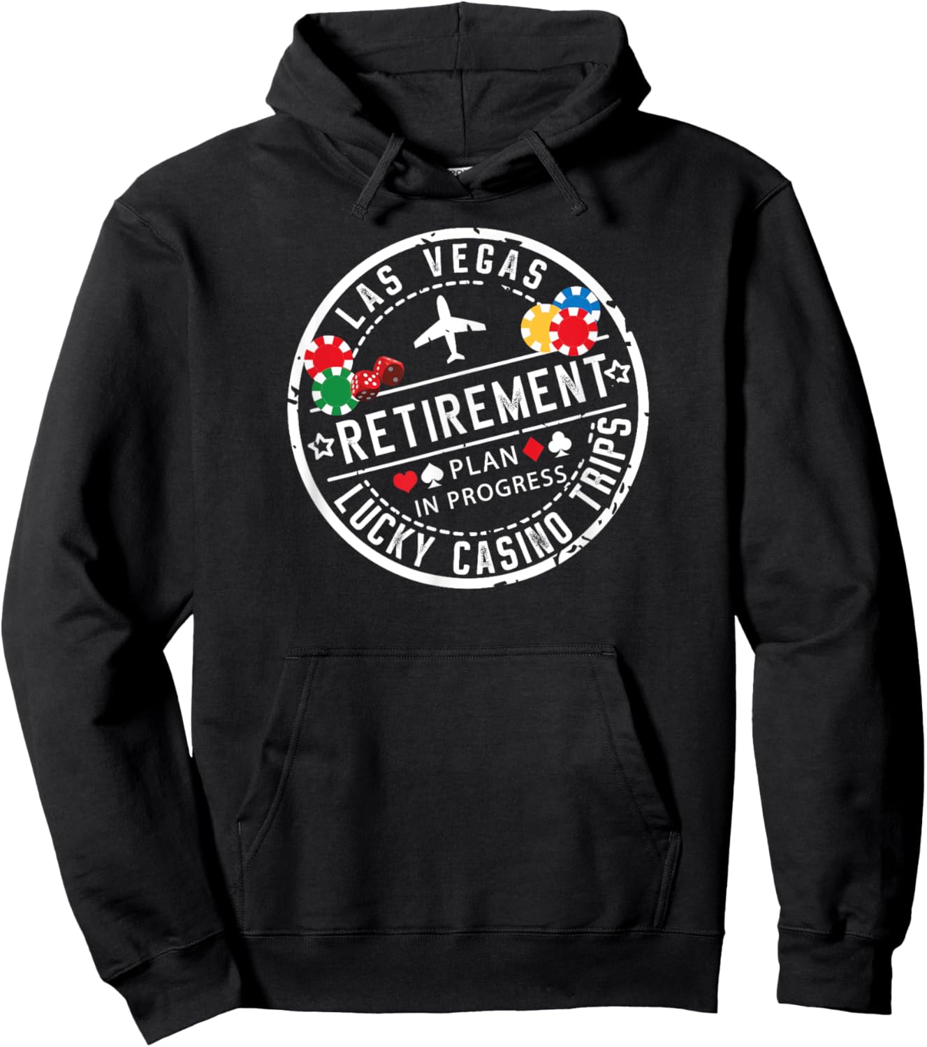 Vegas Retirement Plan Retiree Lucky Casino Trip in Progress Hoodie - Hoodie | Black
