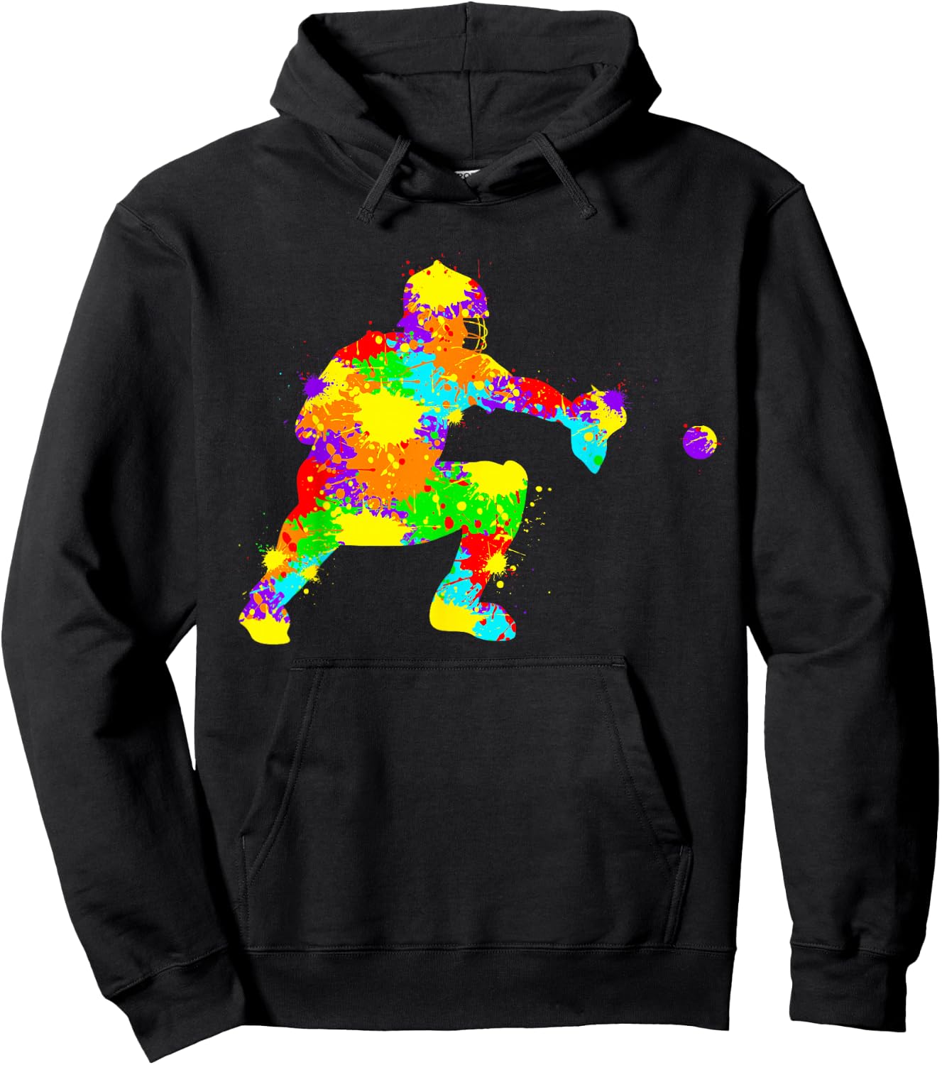 Baseball Catcher Player Kids Boys Youth Hoodie - Hoodie | Black