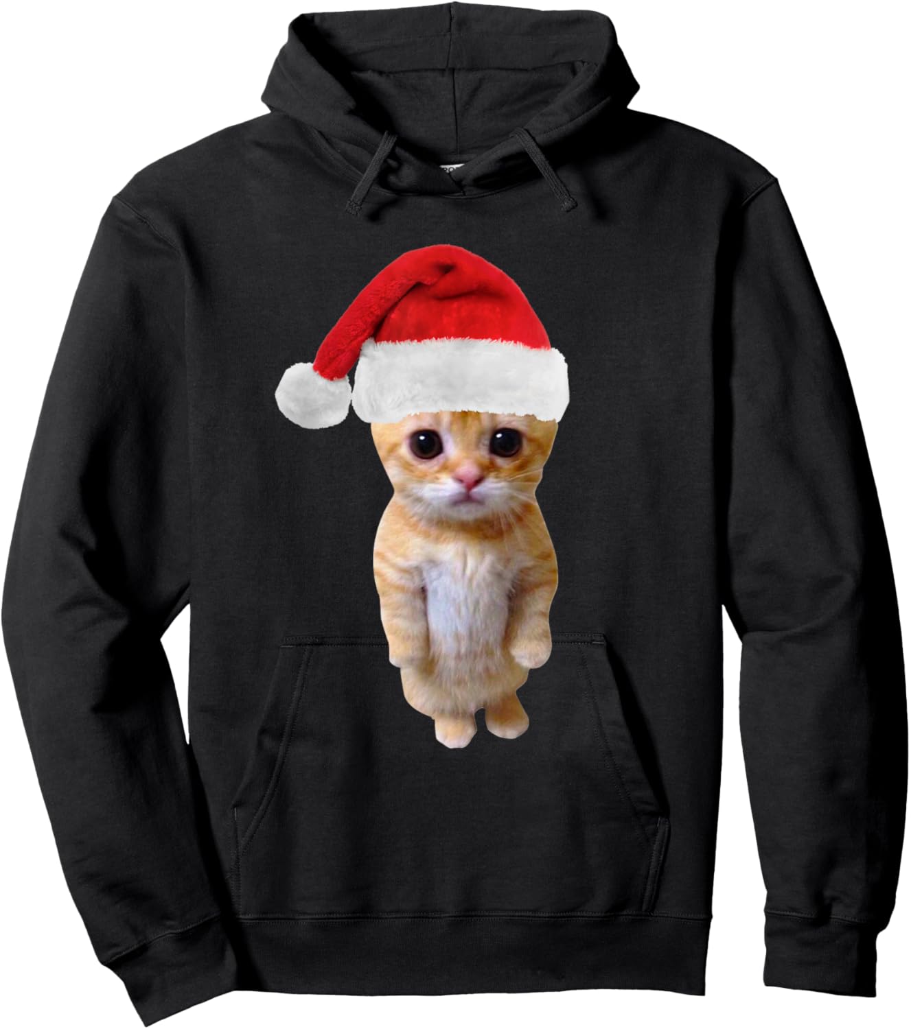 Christmas El Gato Meme Sad Cat Munchkin Kitty Meme Trendy Men Women Kids Hoodie - Hoodie | Black