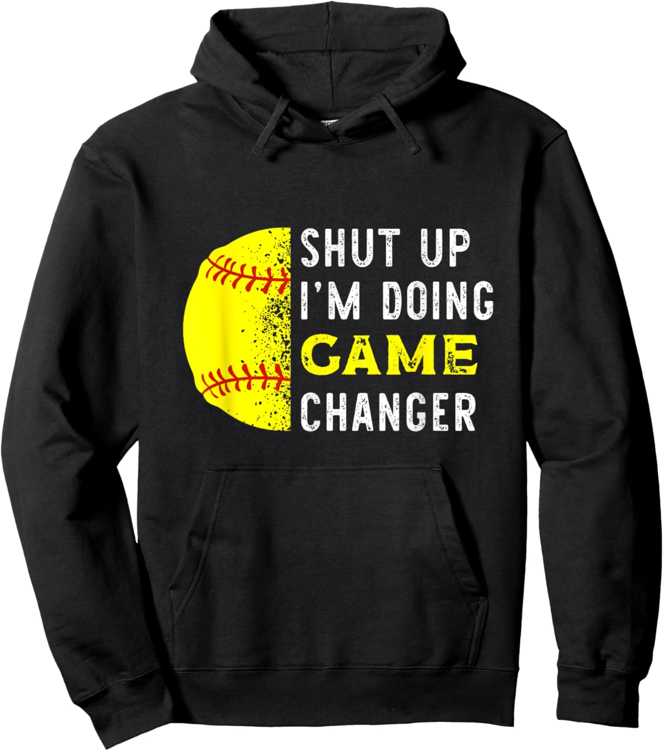 Shut Up I'm Doing Game Changer Funny Baseball Player Hoodie - Hoodie | Black