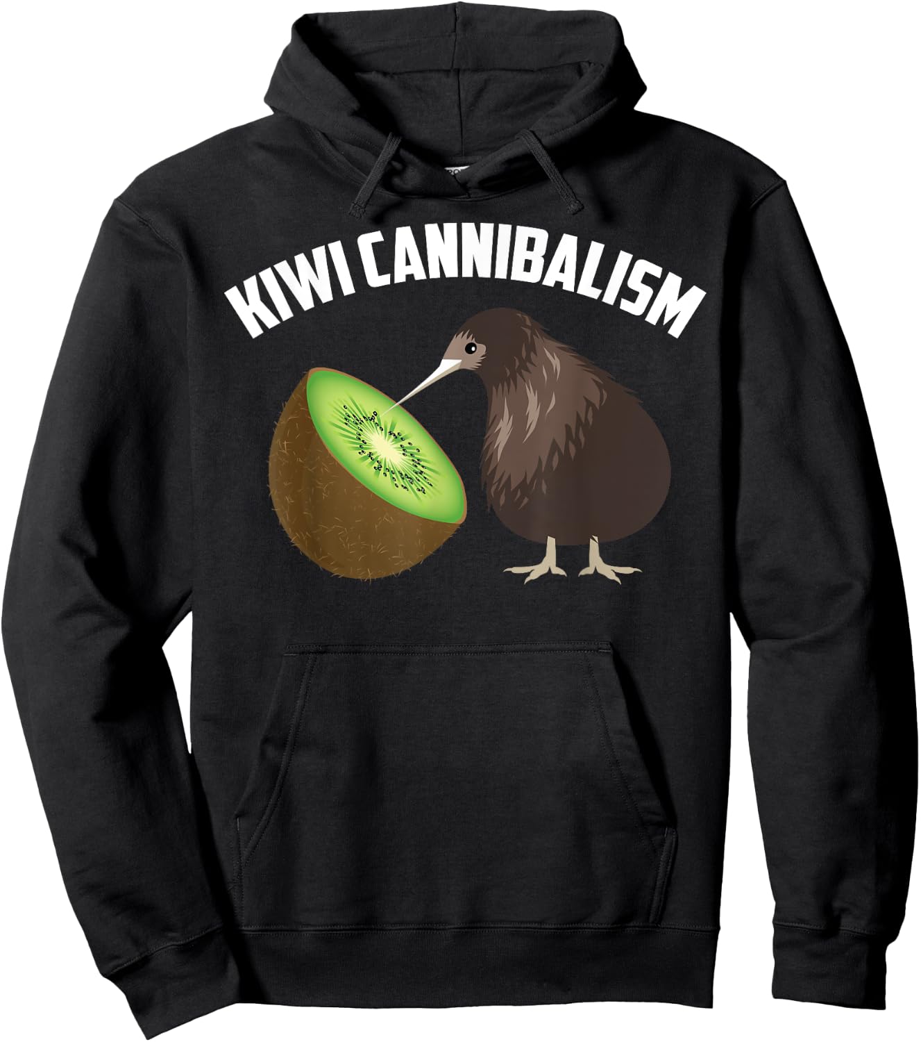 Kiwi Cannibalism | Cute Cannibalistic Bird Gift Hoodie - Hoodie | Black