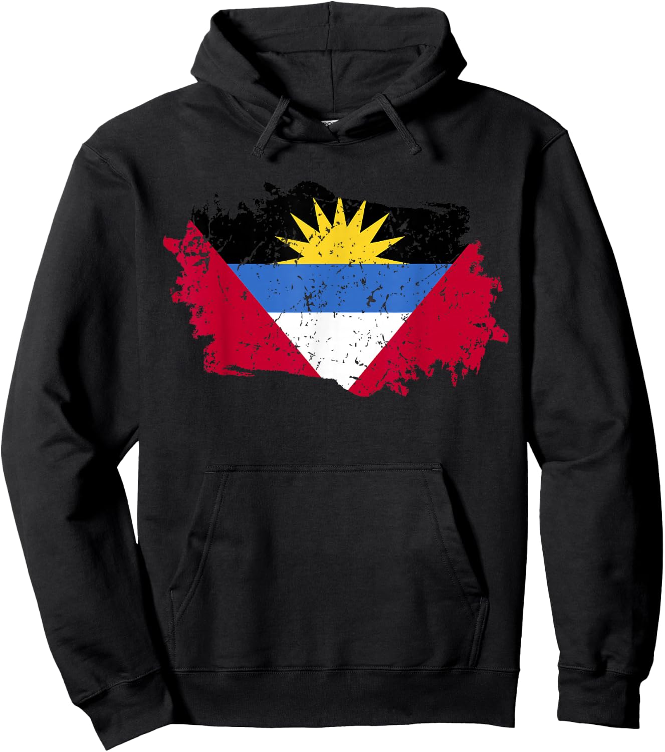 Antigua And Barbuda Flag Hoodie - Hoodie | Black