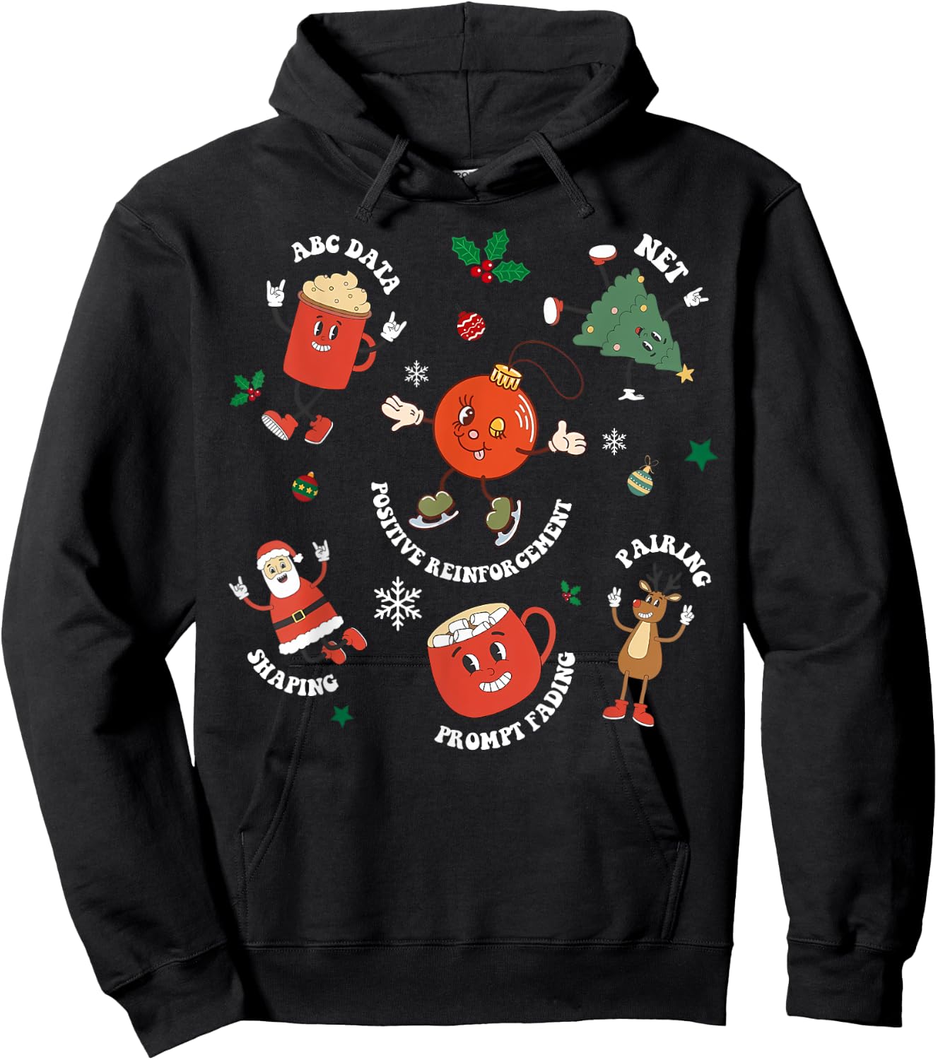 Christmas Behavior Therapist ABA Squad Behavior Analyst Hoodie - Hoodie | Black