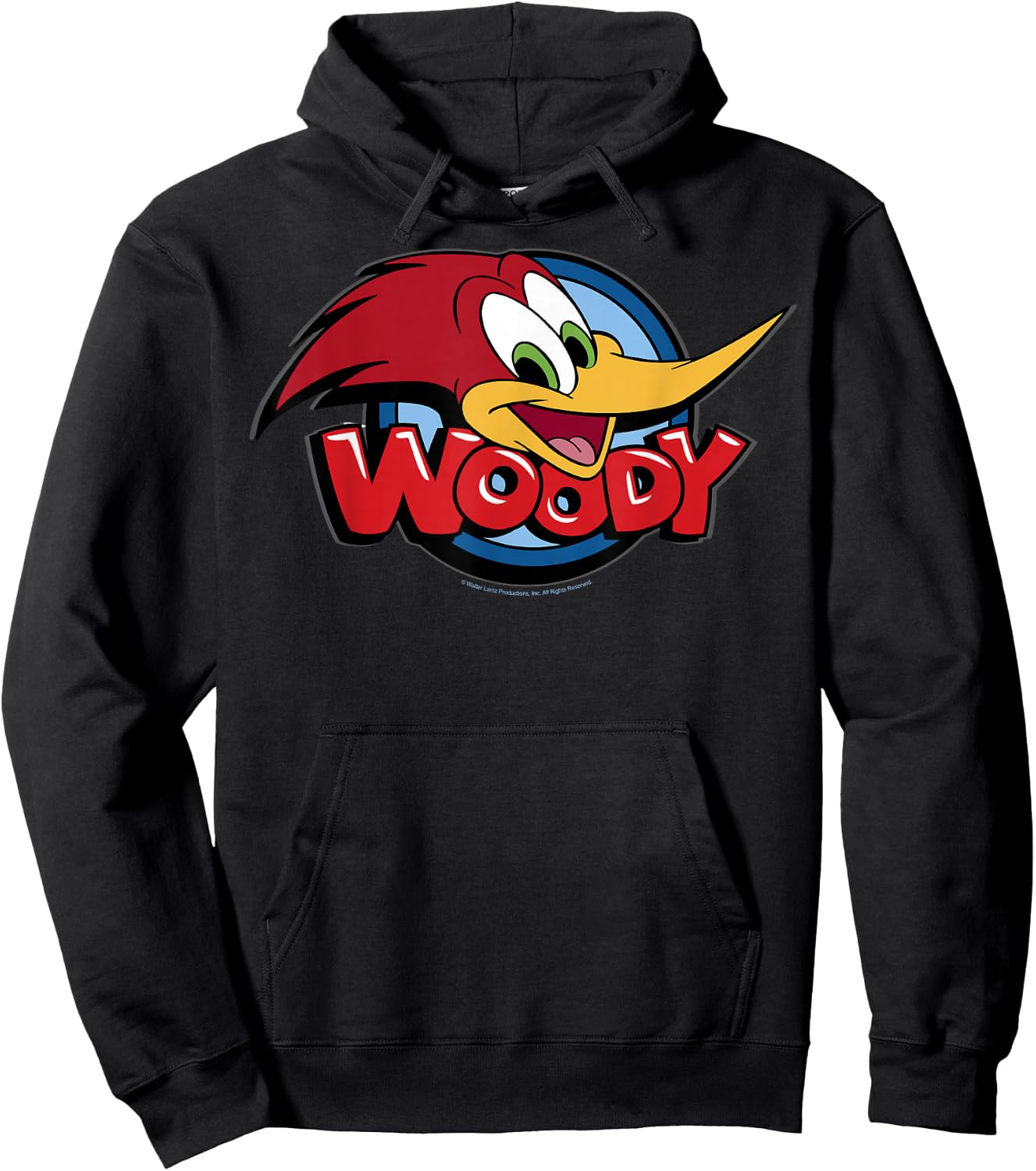 Woody Woodpecker Large Face Logo Hoodie - Hoodie | Black