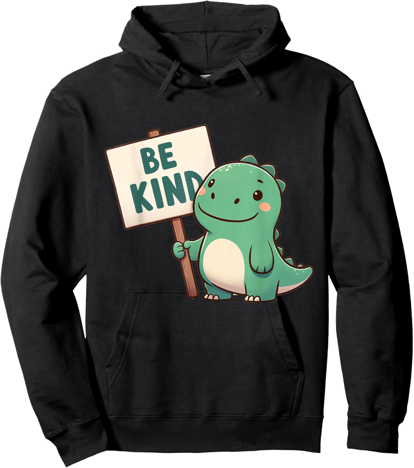 Be Kind Teacher Anti-Bullying Dino Kindness Women Men Boys Hoodie - Hoodie | Black