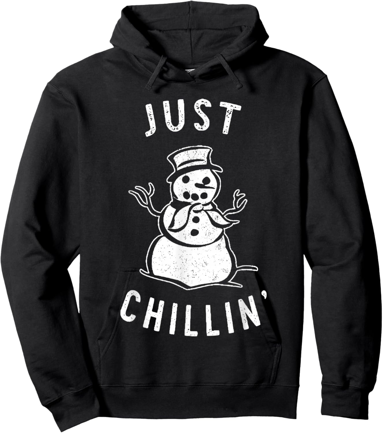 Just Chillin Snowman Hoodie - Hoodie | Black