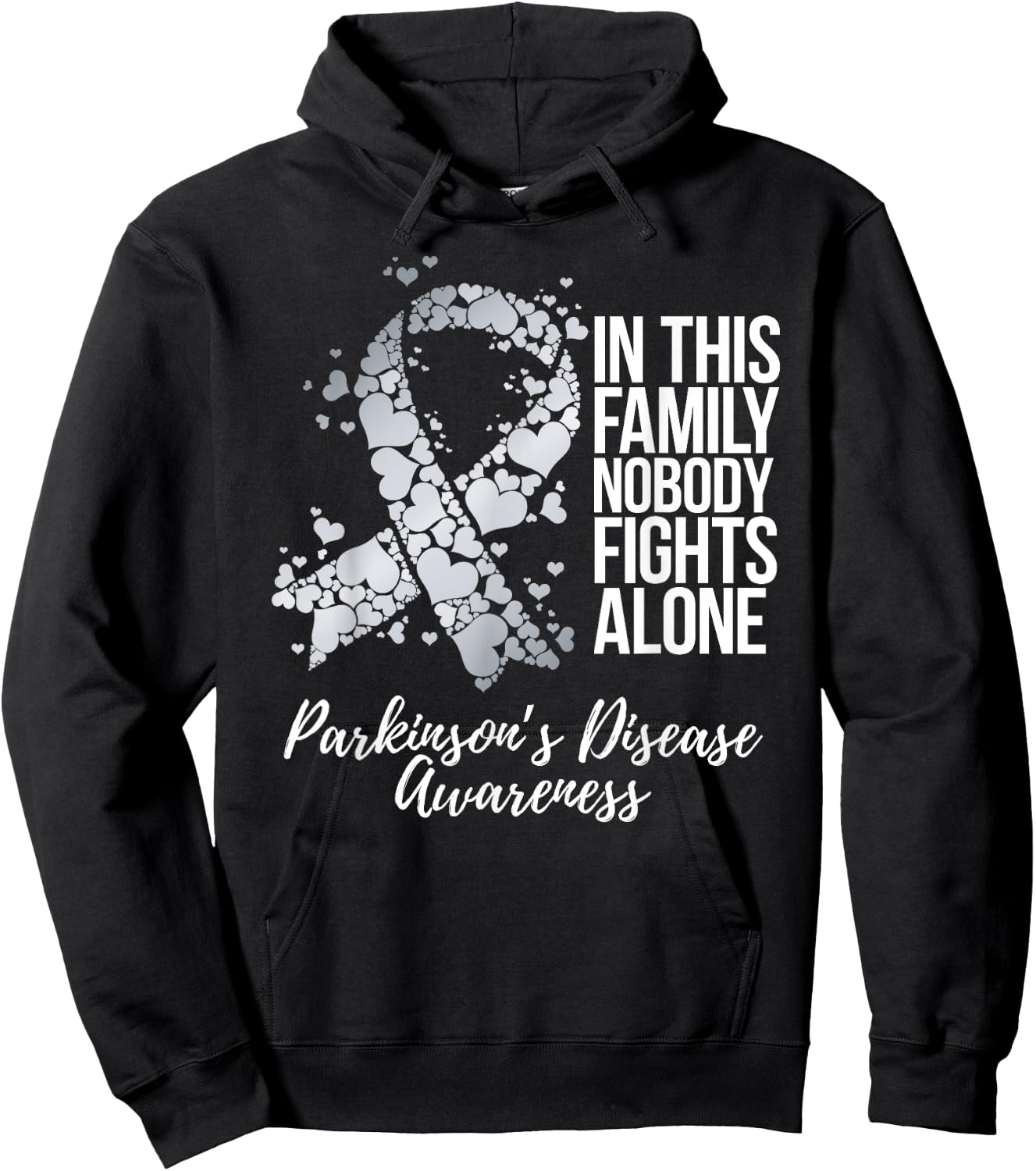 Family Support Parkinsons Disease Awareness Hoodie - Hoodie | Black