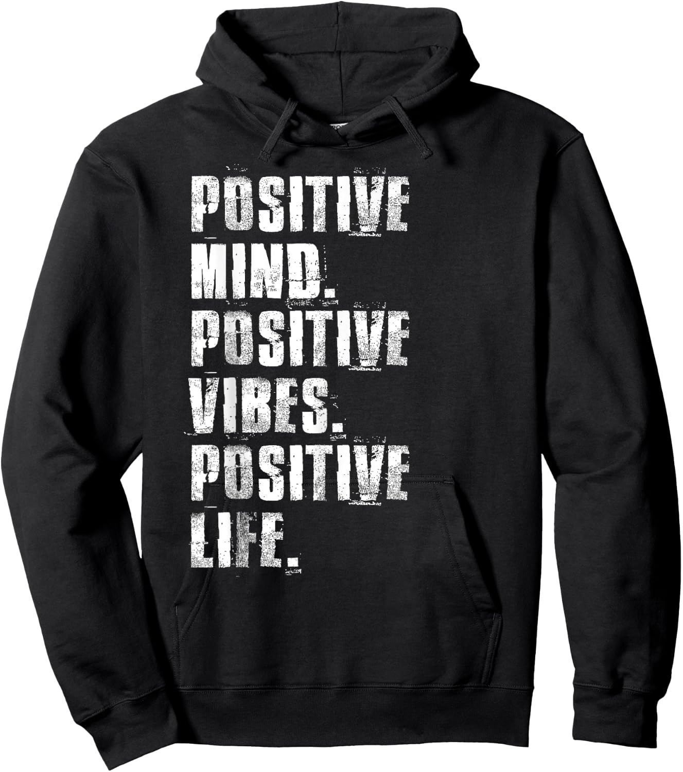 Positive Mind Positive Vibes Positive Life Motivational Hoodie - Hoodie | Black