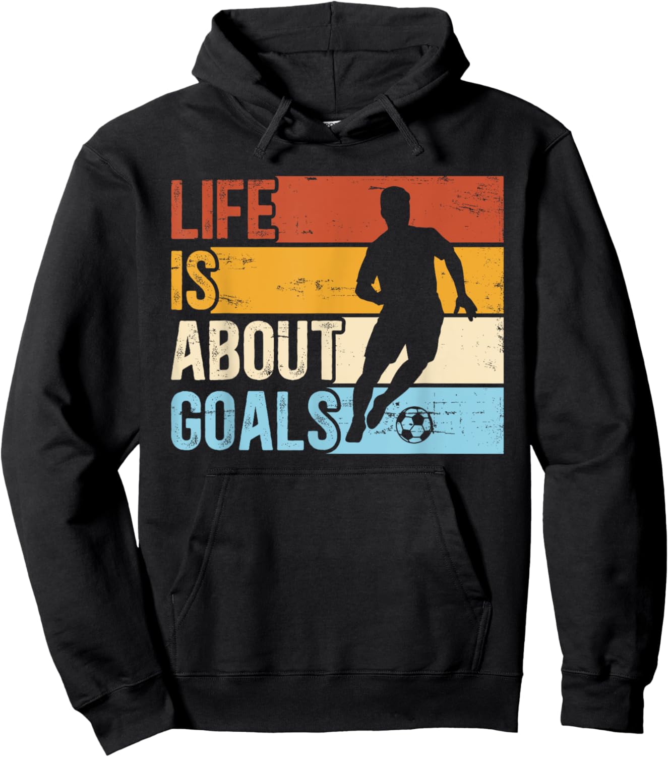 Soccer Funny Life Is About Goals Boys Hoodie - Hoodie | Black