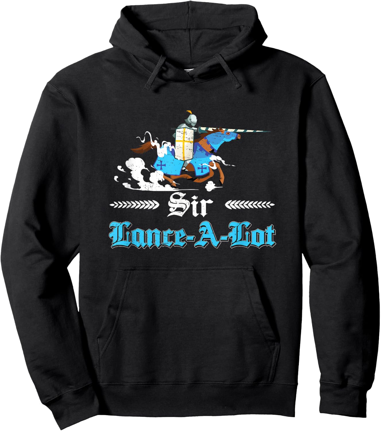 Sir Lance-A-Lot Funny Jousting Lance Buhurt Hoodie - Hoodie | Black