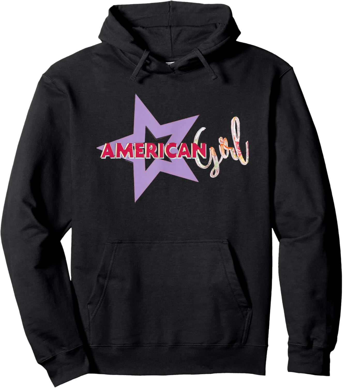 American Girl - Y2K Logo Hoodie - Hoodie | Black