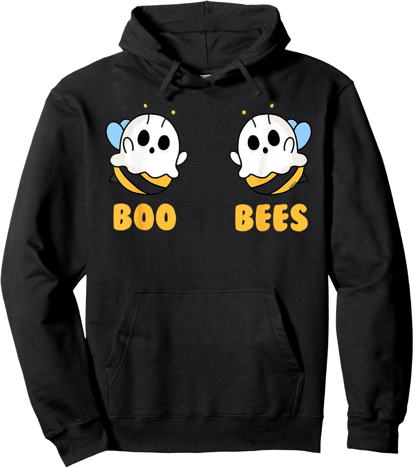 Boo Bees Women Funny Halloween Matching Ghost Costume Hoodie - Hoodie | Black