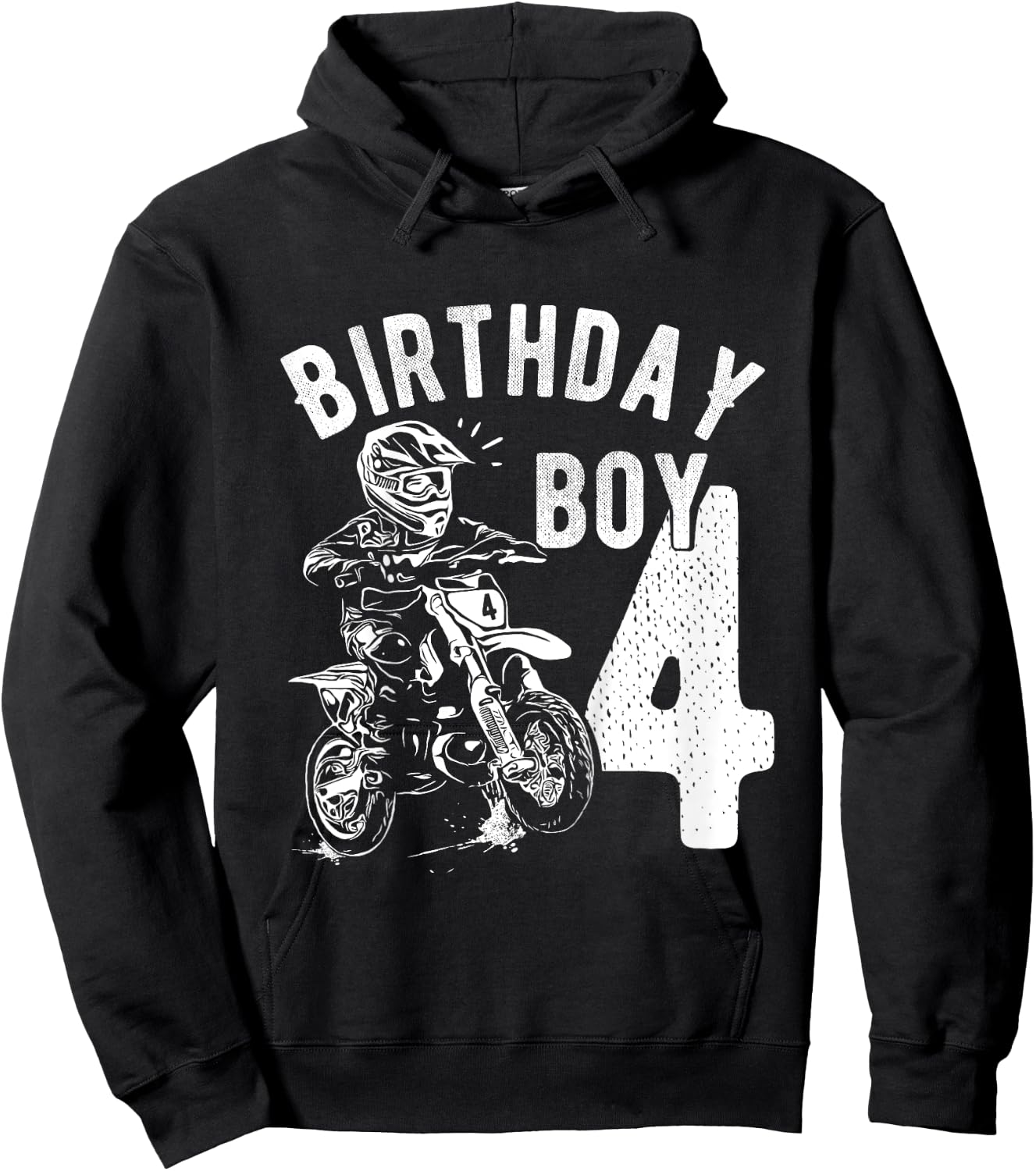 Kids 4 years old kid - Birthday boy - Dirt bike - Motorcycle Hoodie - Hoodie | Black